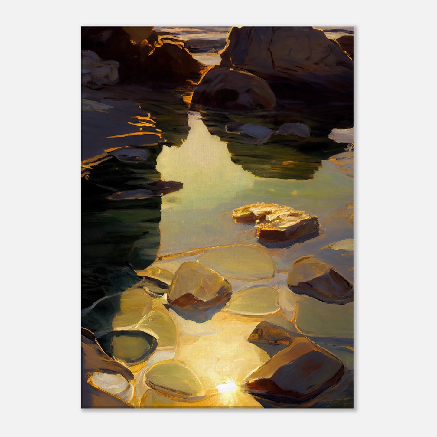 Shimmering Rockpool II - Canvas