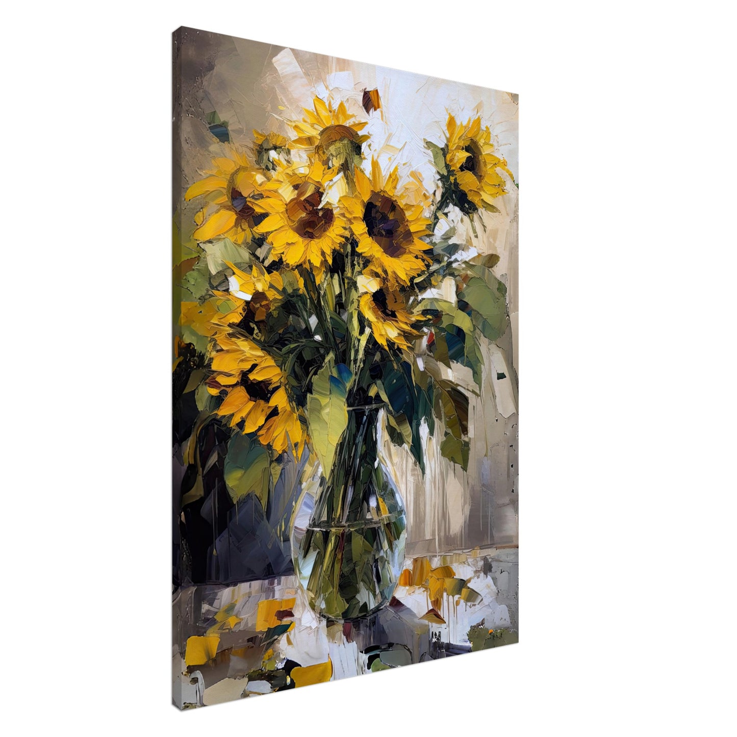 Expressive Sunflowers I - Canvas
