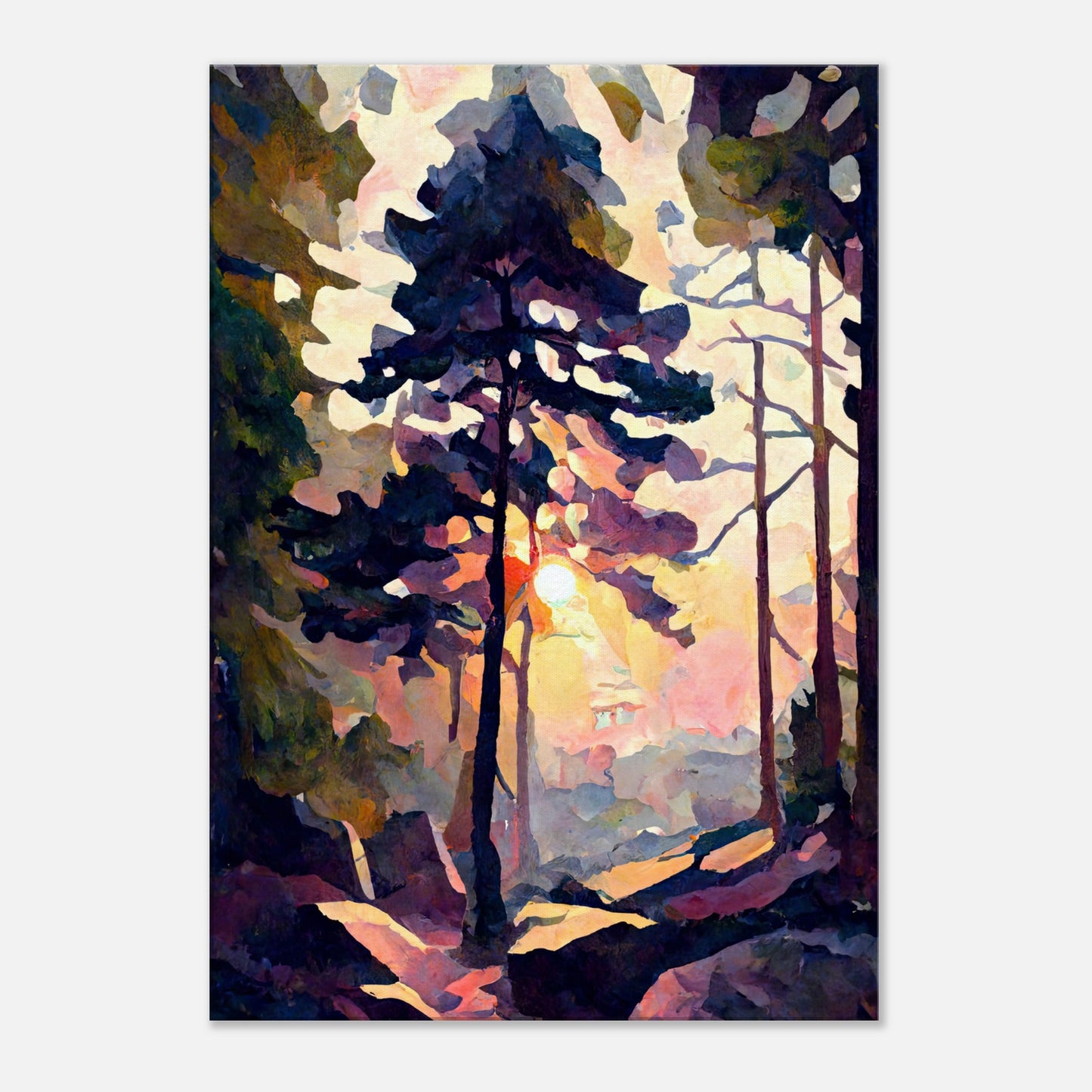 Pink Winter Morning I - Canvas