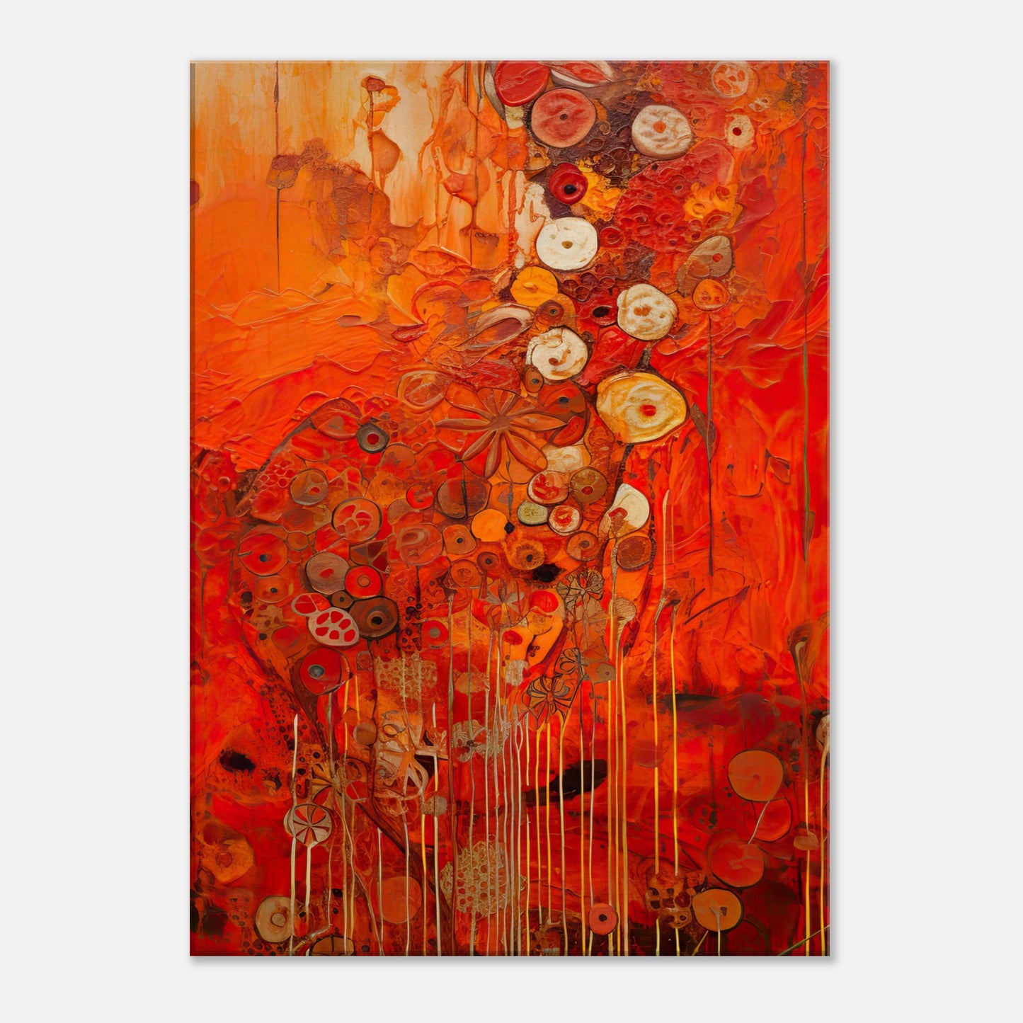 Scarlet Floral III - Canvas