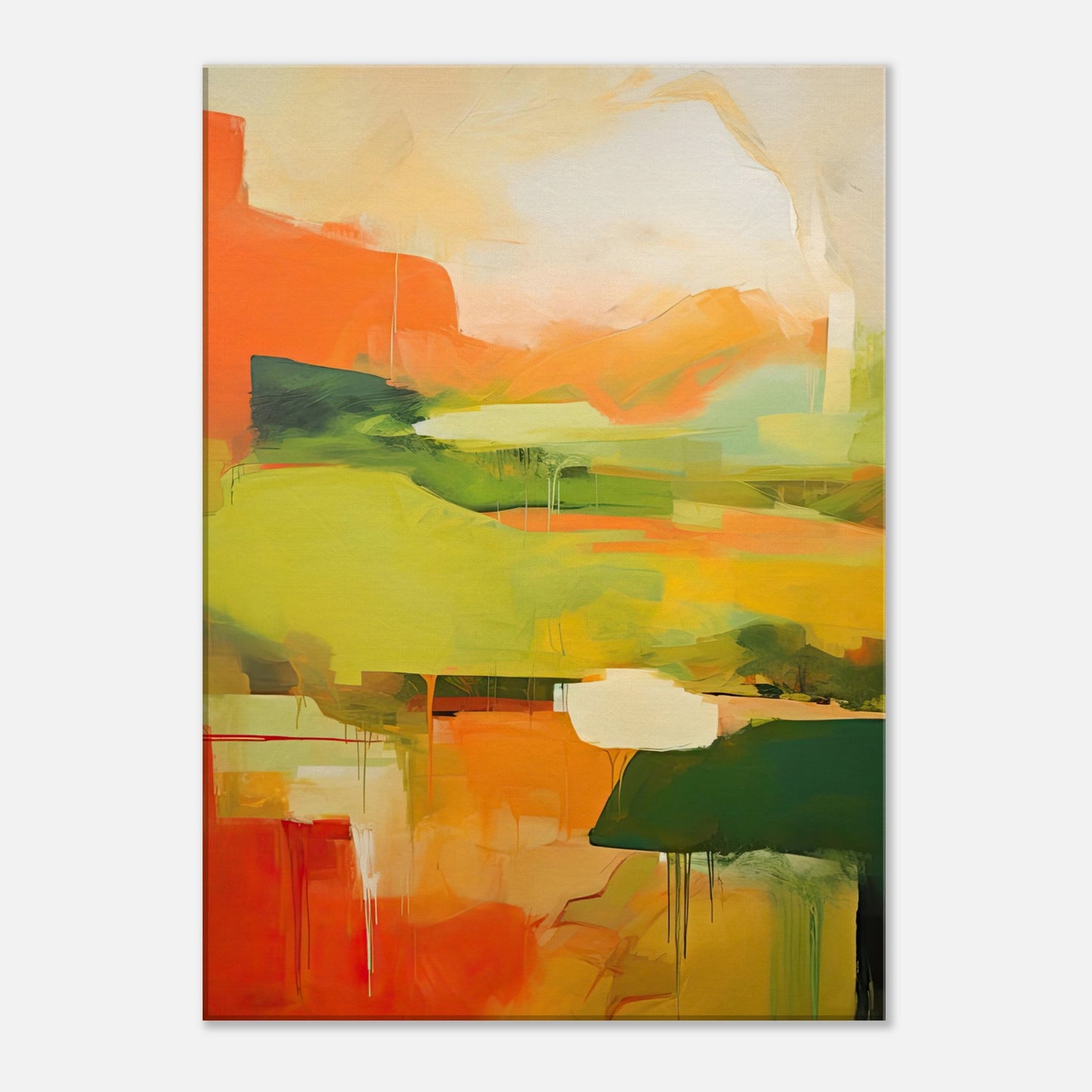 Red Earth, Emerald Dawn I - Canvas