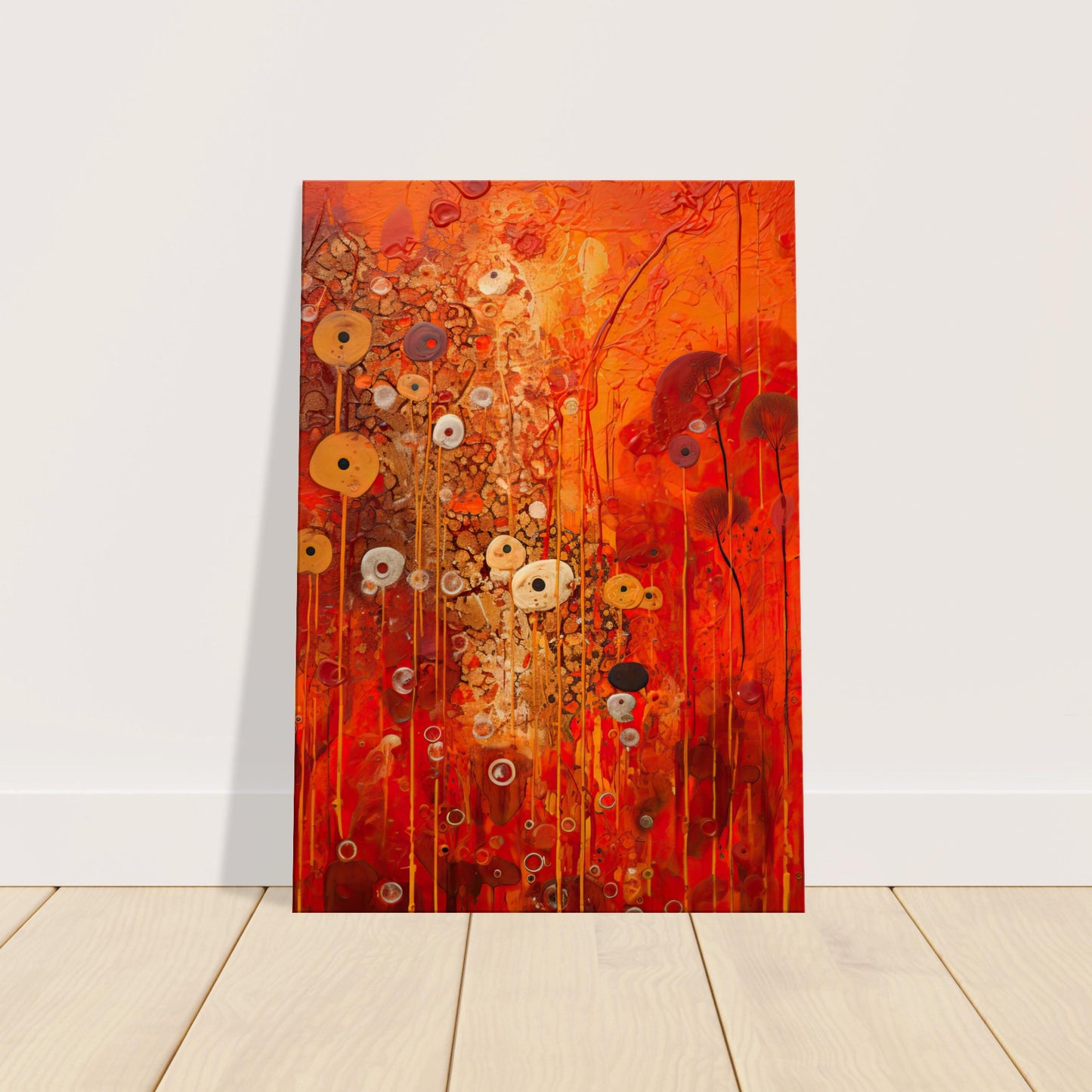 Scarlet Floral I - Canvas