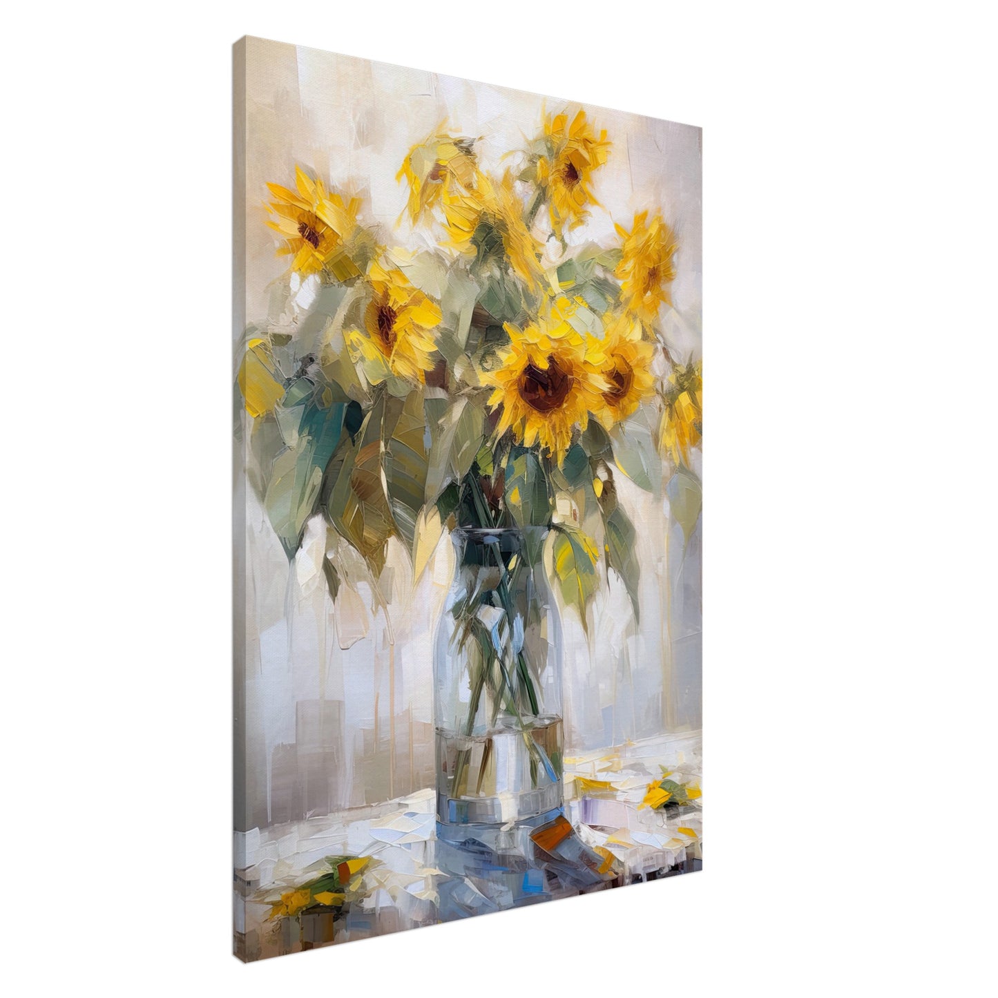 Expressive Sunflowers II - Canvas