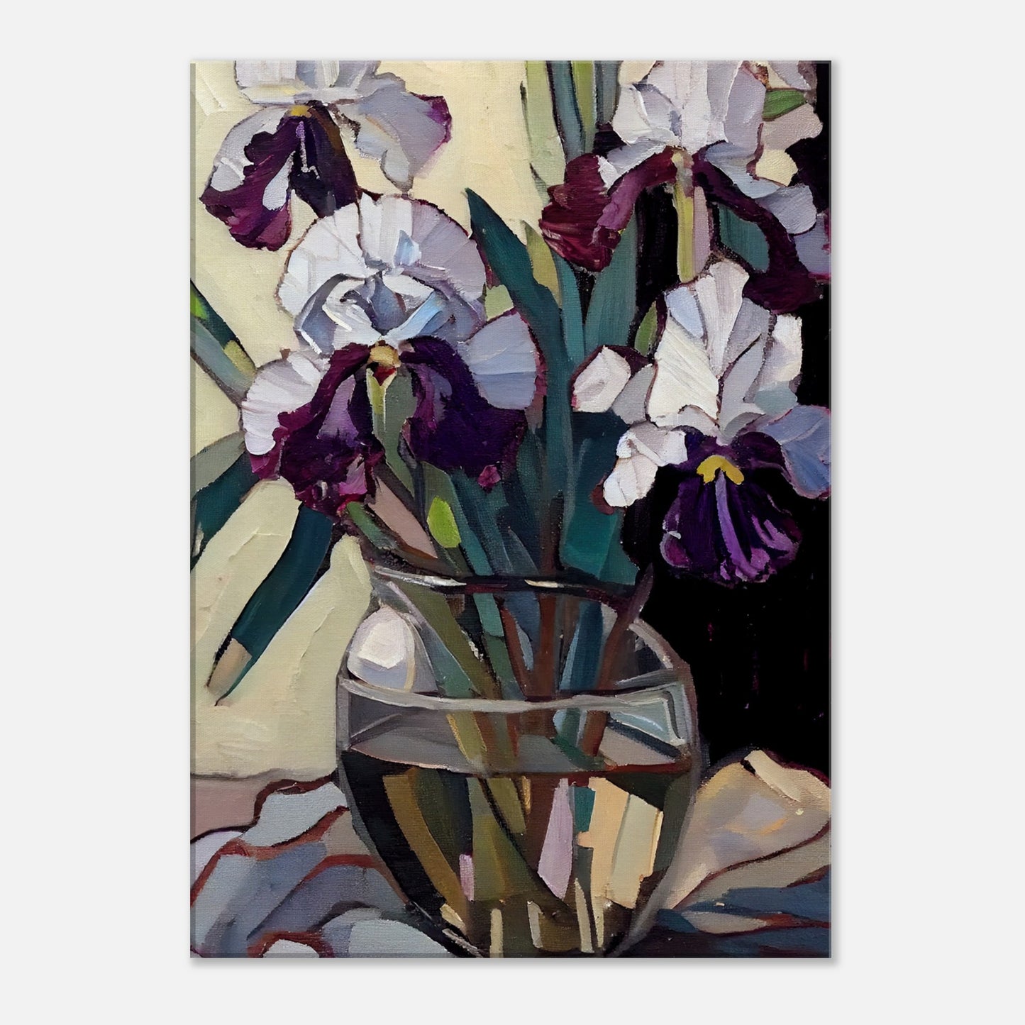 Impasto Irises I - Canvas