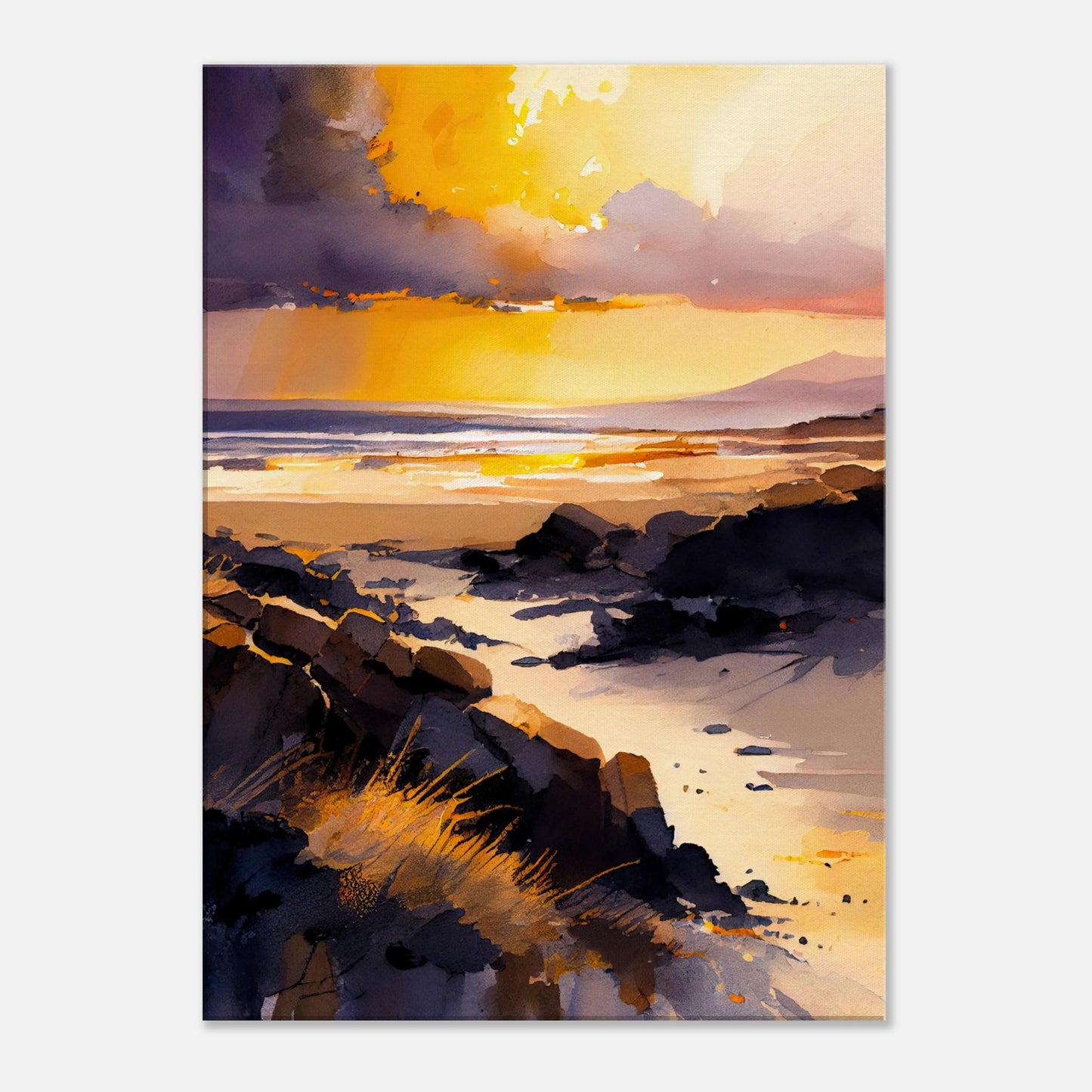 Traigh Mhor Sunset III - Canvas Art