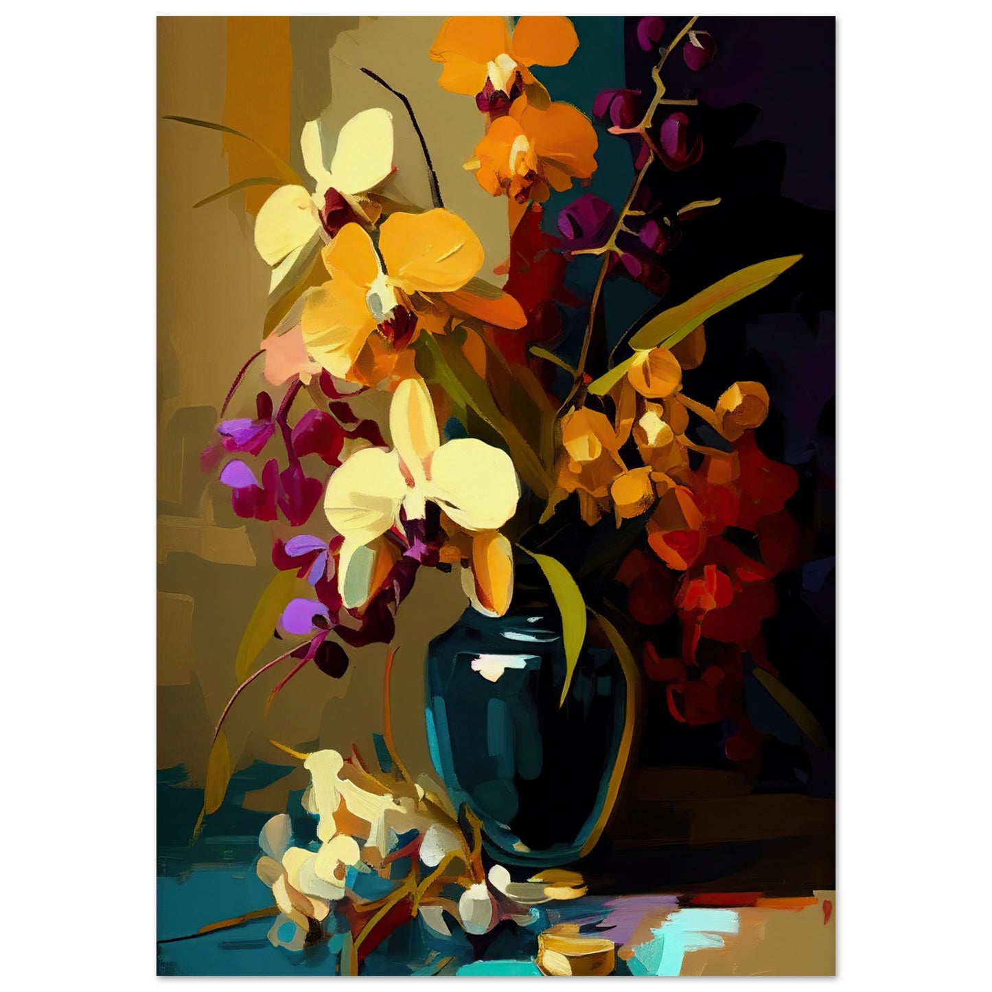 Abundant Orchids I - Unframed Wall Art Print