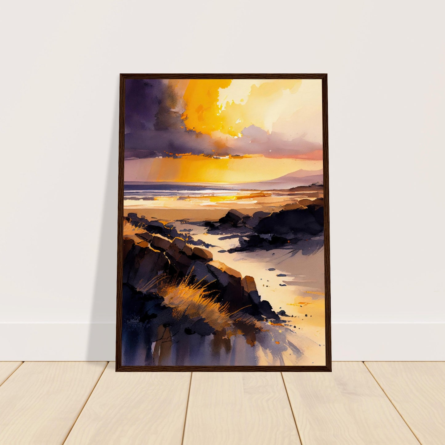 Traigh Mhor Sunset III - Wooden Framed Print