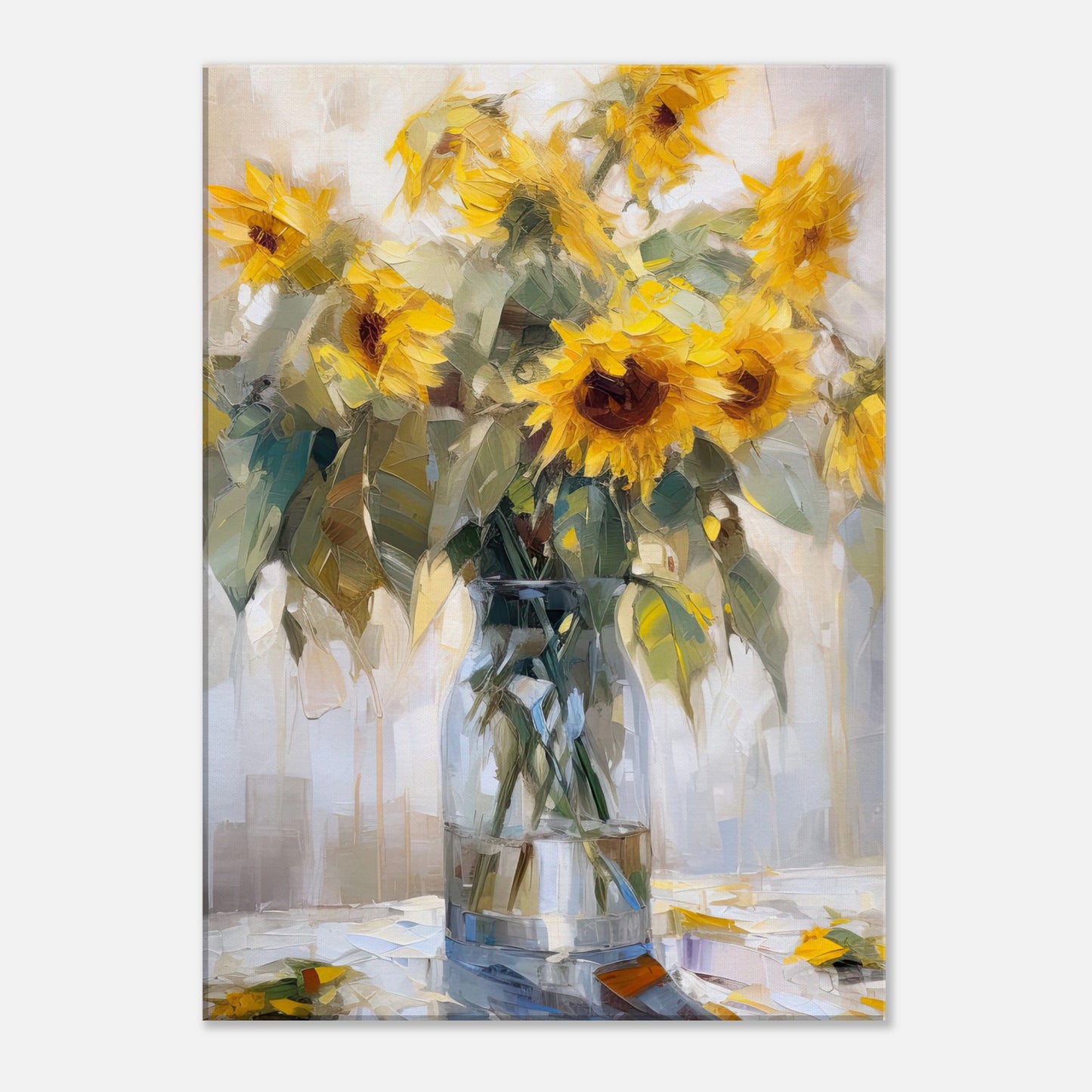 Expressive Sunflowers II - Canvas