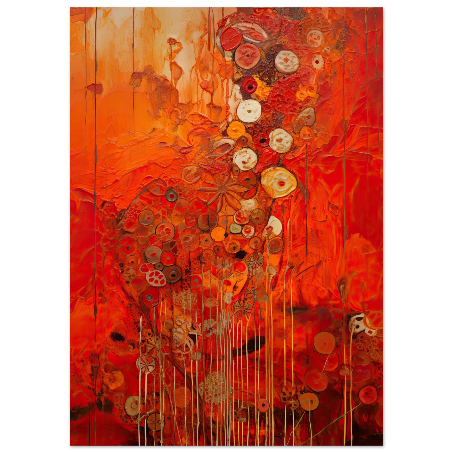 Scarlet Floral III - Unframed Print