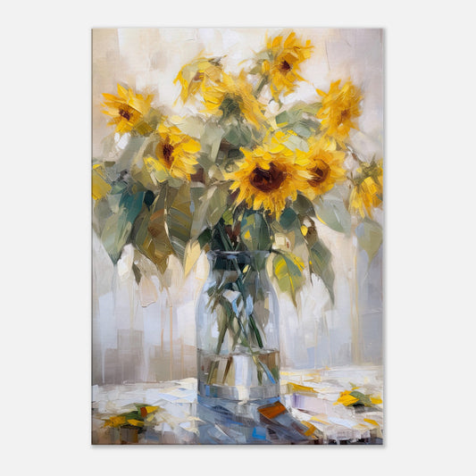 Expressive Sunflowers II - Canvas