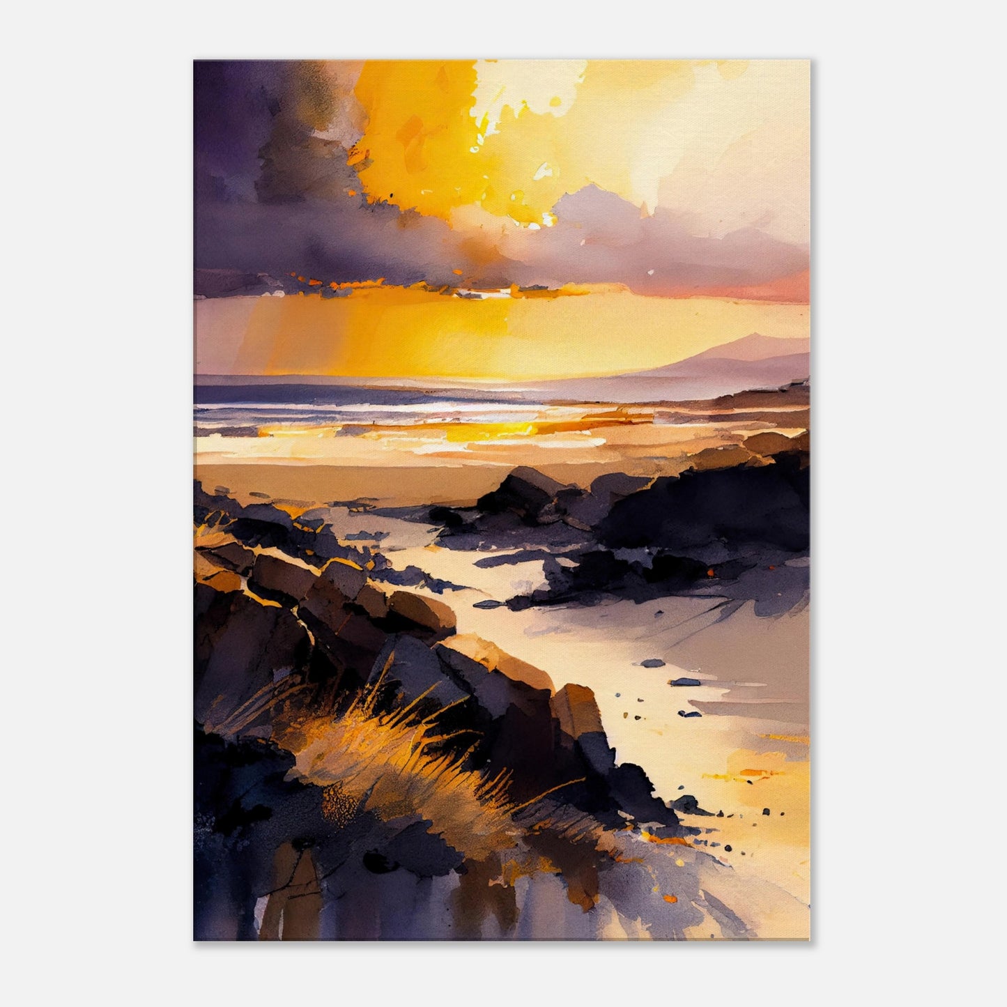 Traigh Mhor Sunset III - Canvas Art