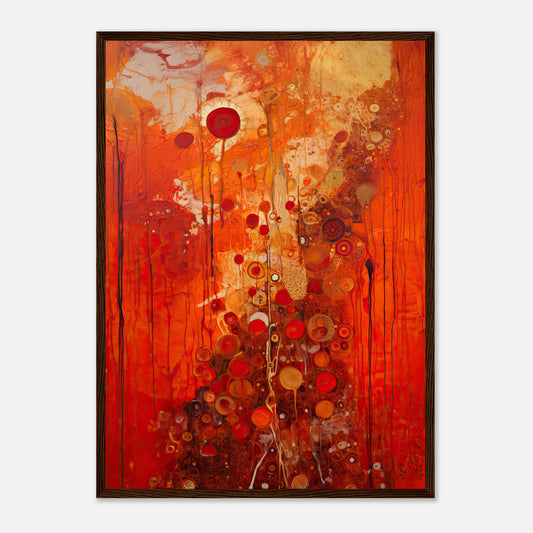 Scarlet Floral II - Wooden Framed Print