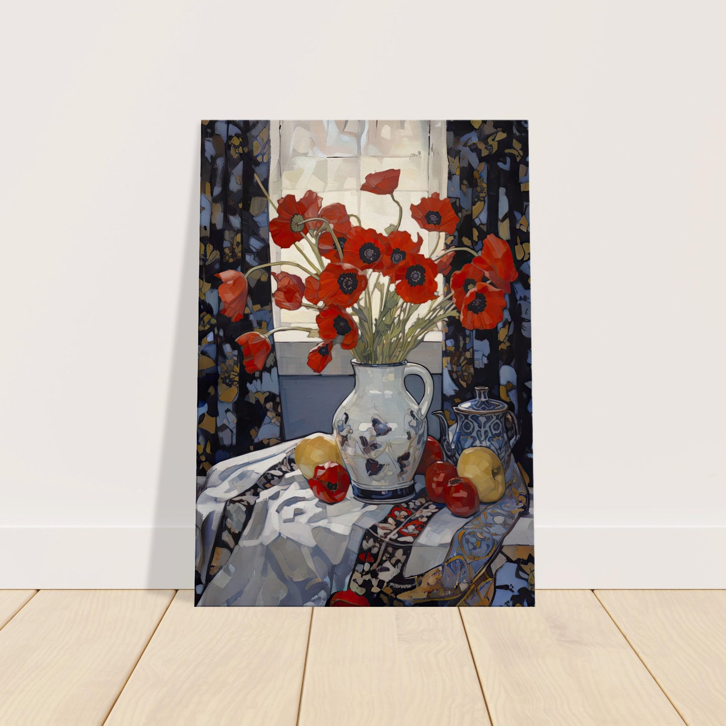Patterns & Poppies I - Canvas