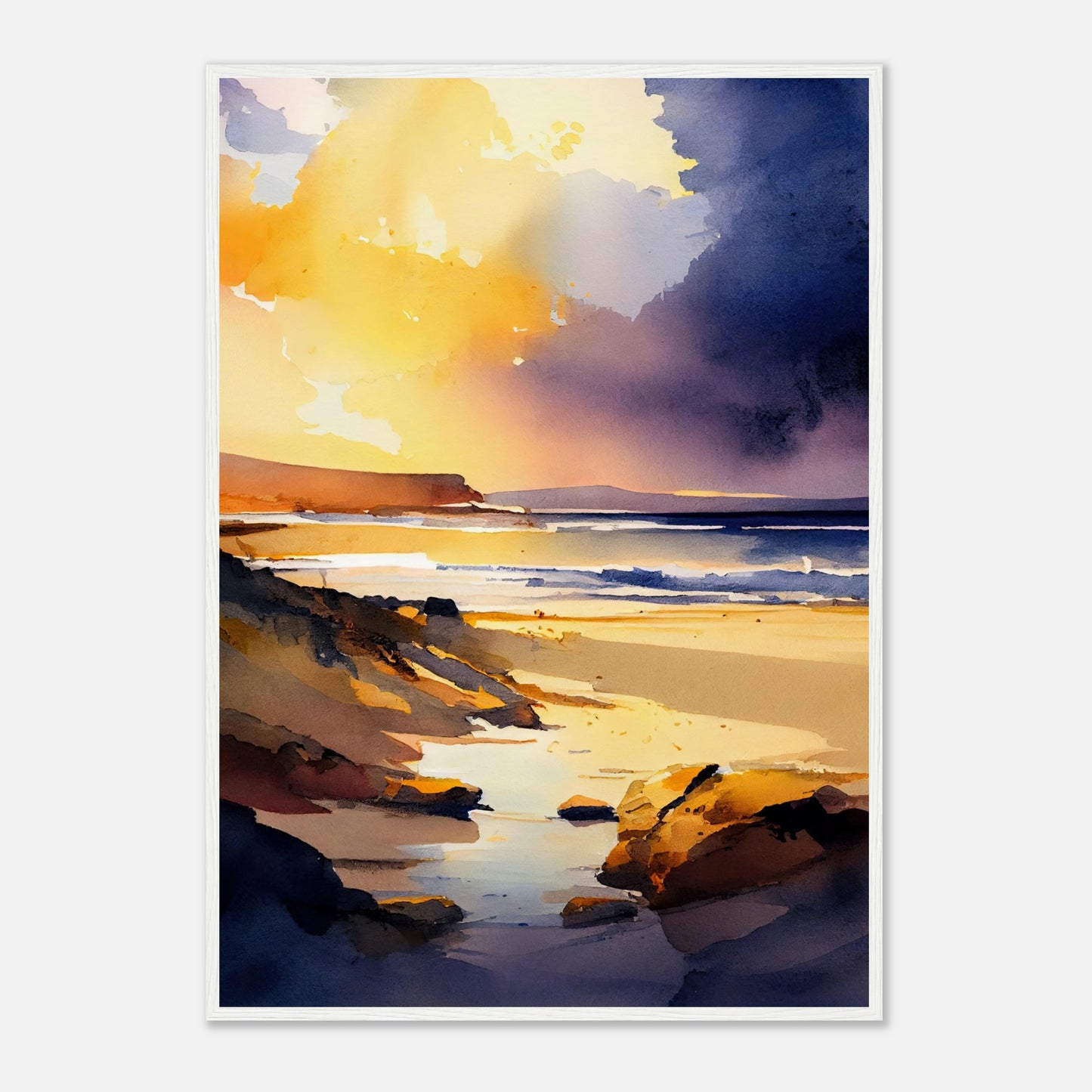 Traigh Mhor Sunset IV - Wooden Framed Print
