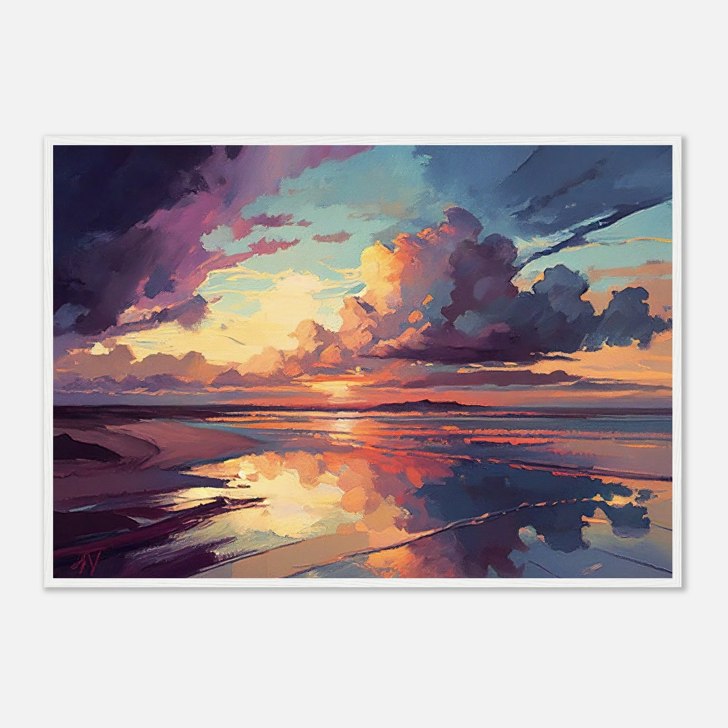 Amethyst Sunset II - Wooden Framed Print