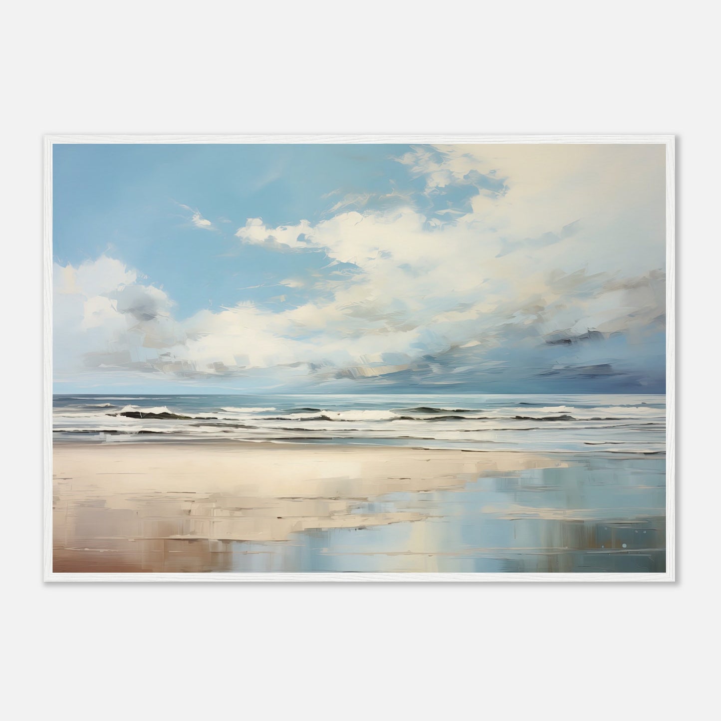 Silvered Tide I - Wooden Framed Print