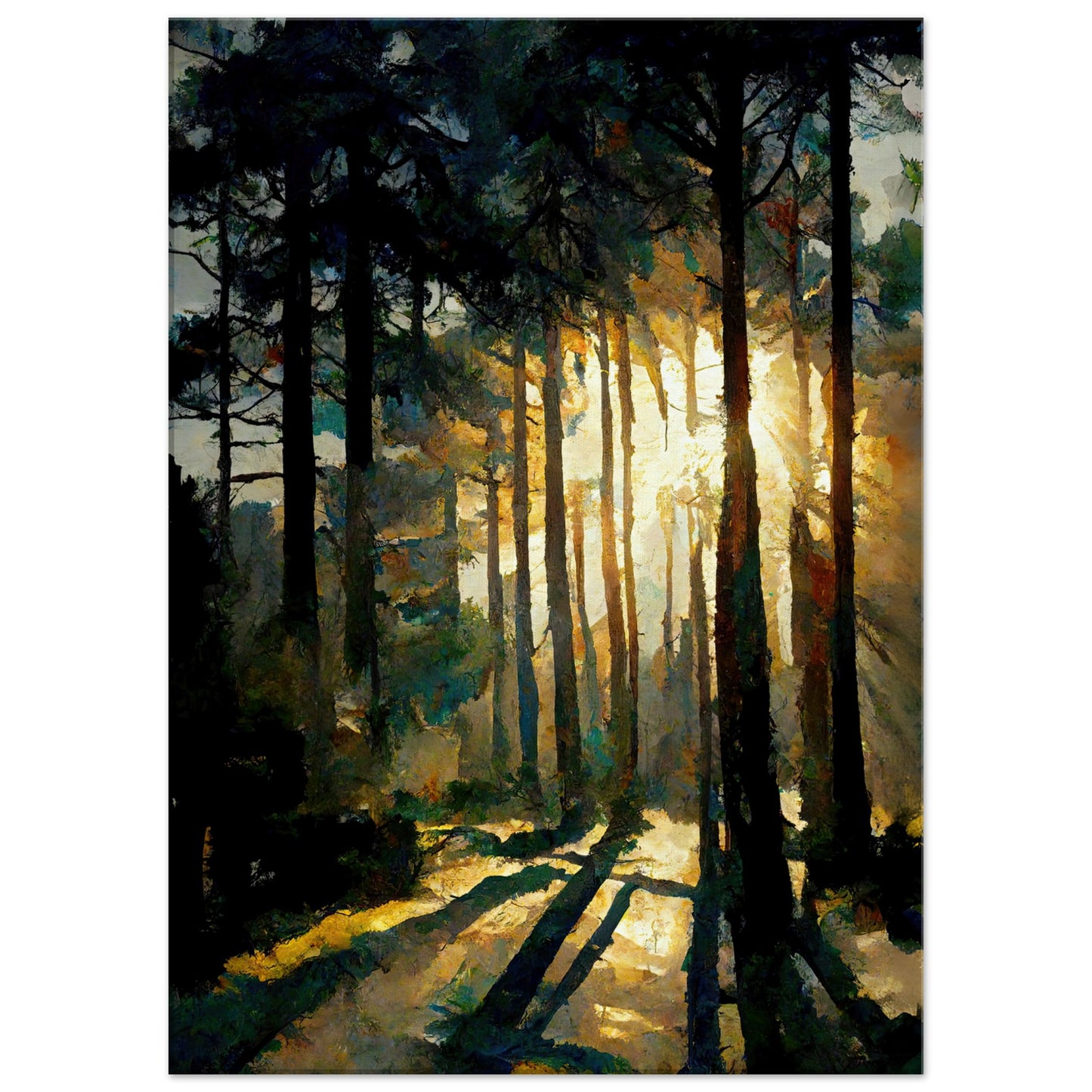 Pine Forest Sunrise I - Canvas