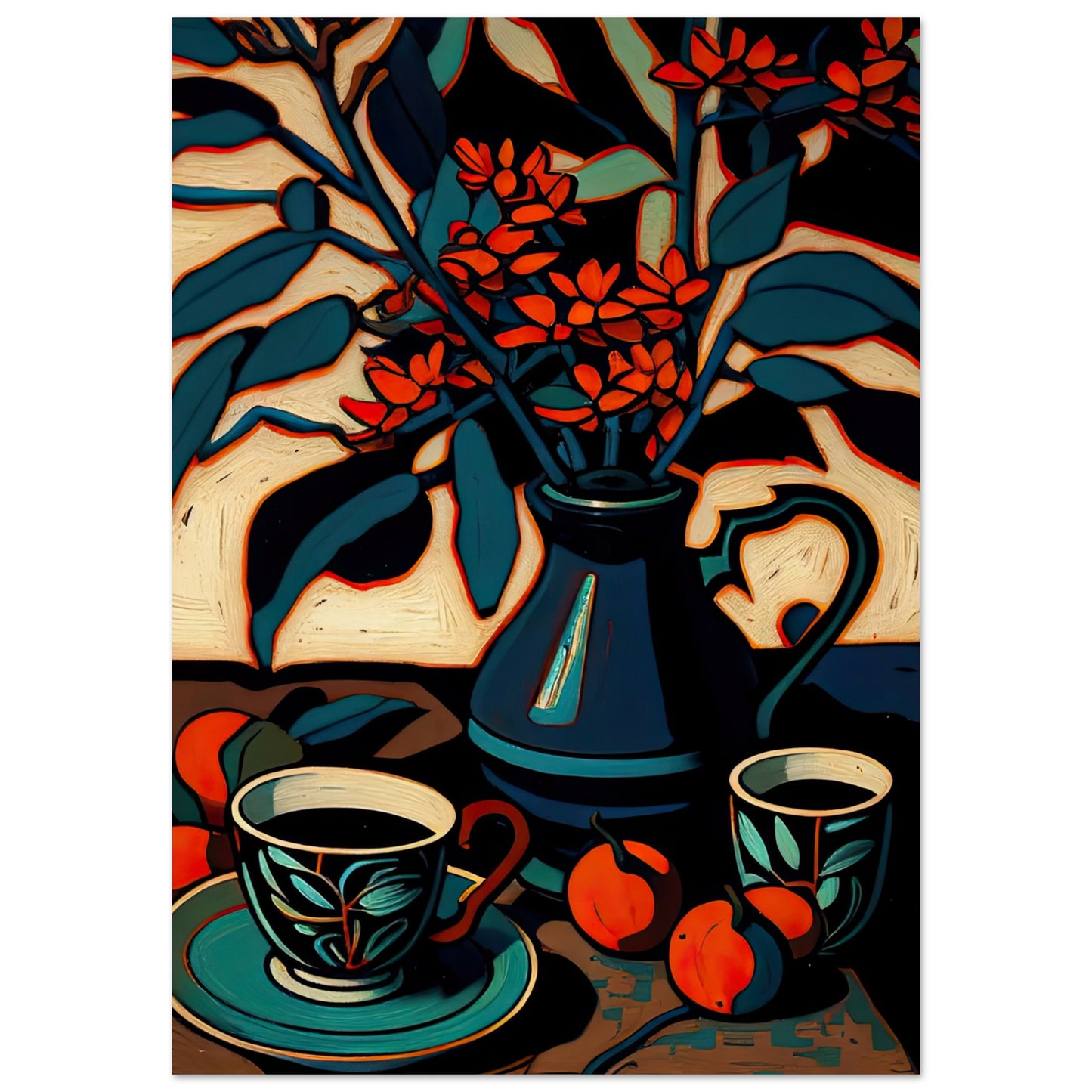 Coffee & Blooms - Unframed Print