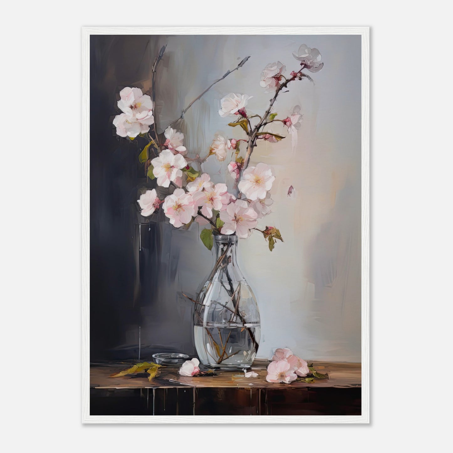 Blossom Elegance I - Wooden Framed Print