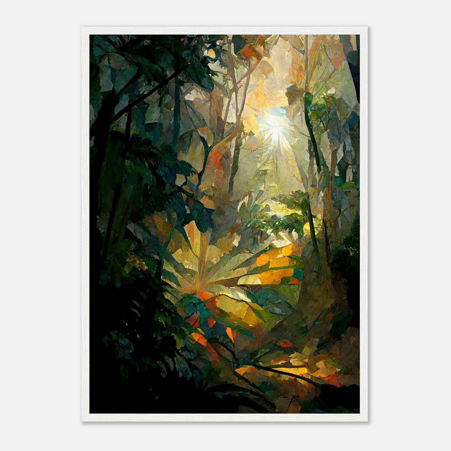 Rainforest Colour III - Wooden Framed Print