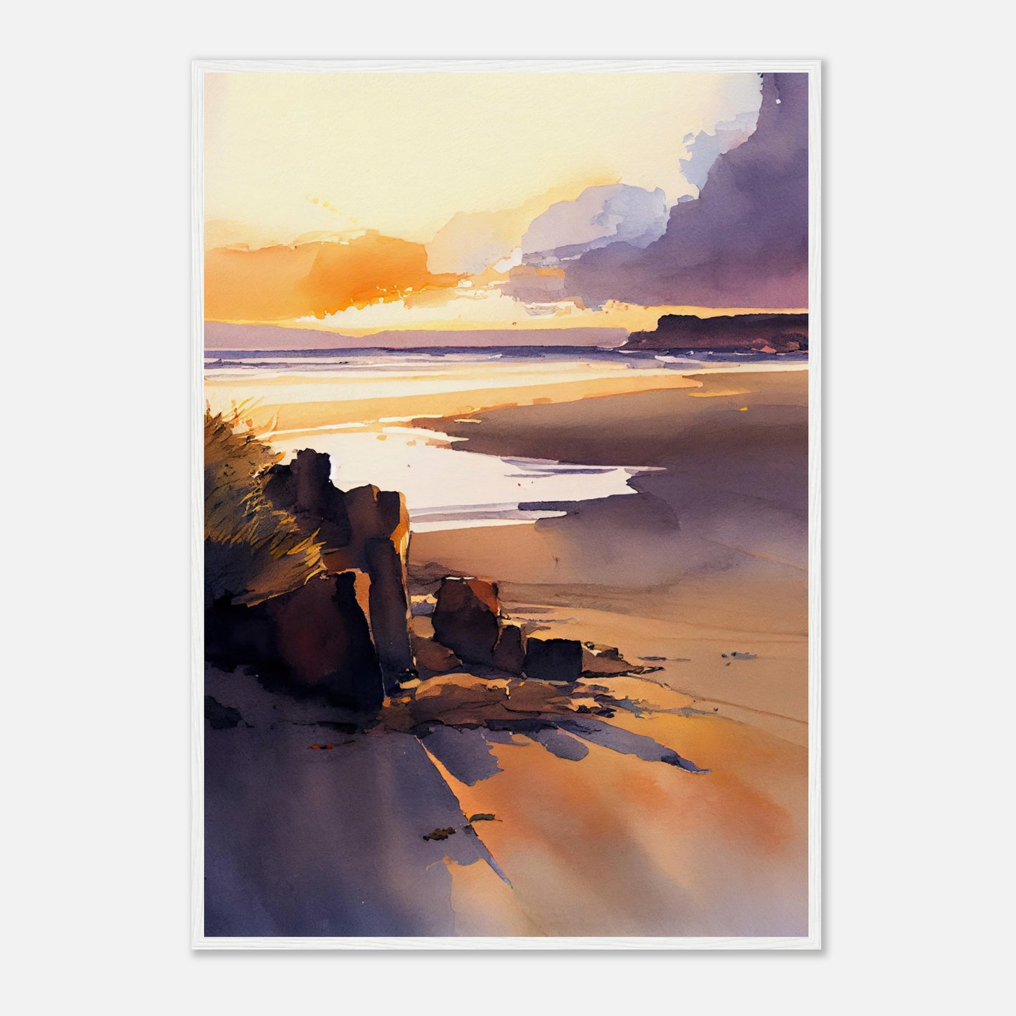 Traigh Mhor Sunset I - Wooden Framed Print