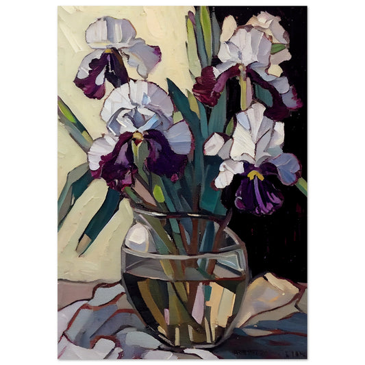 Impasto Irises I - Unframed Print