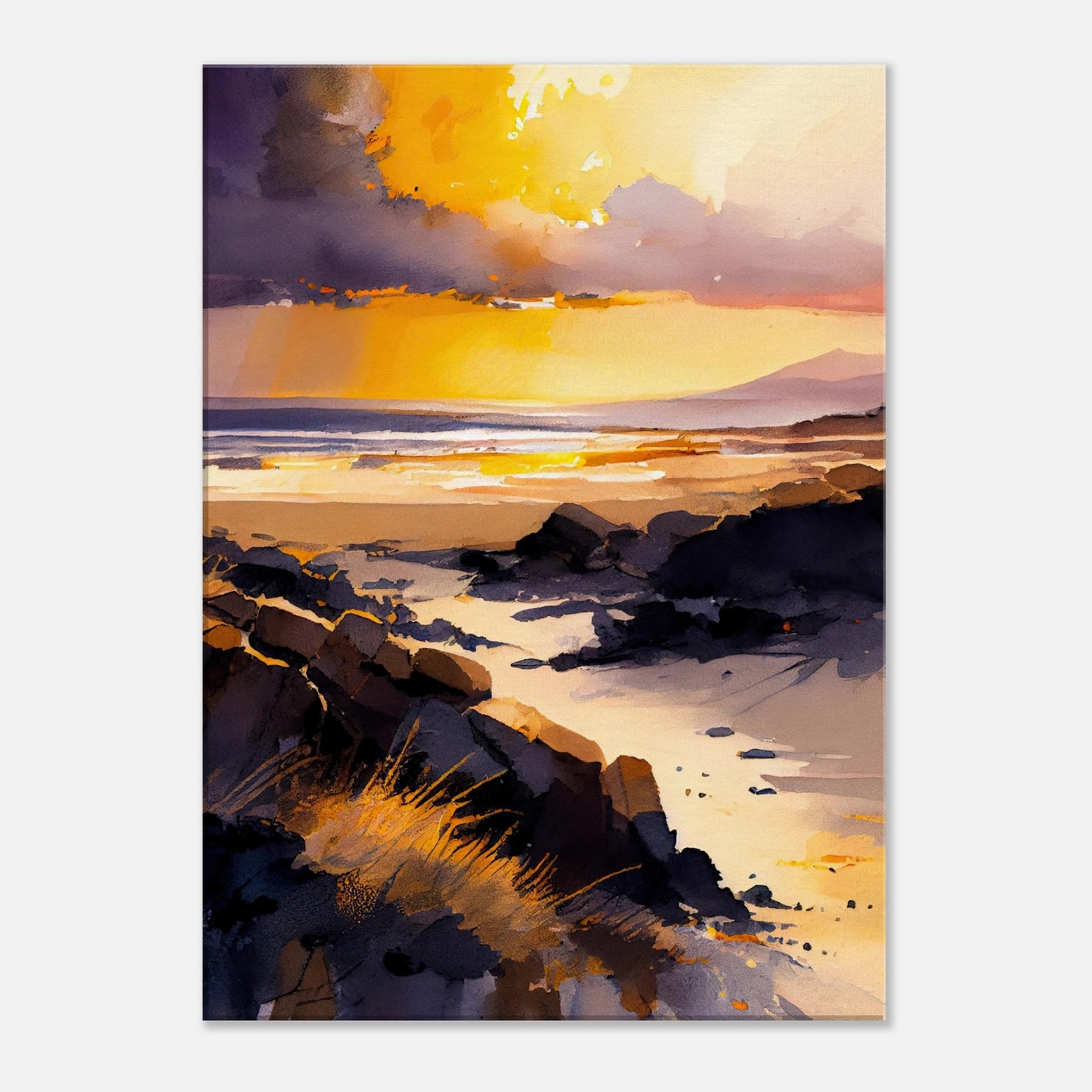 Traigh Mhor Sunset III - Canvas Art