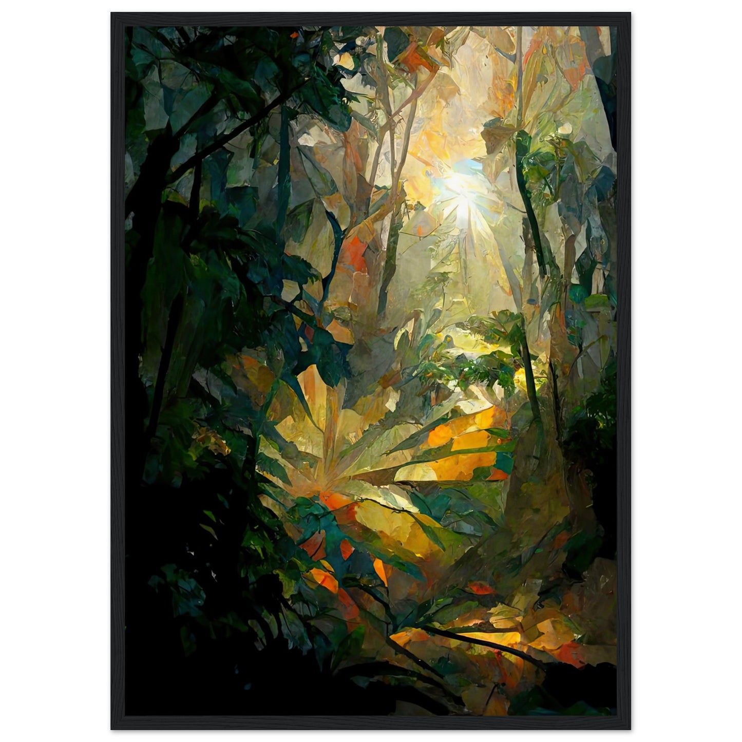 Rainforest Colour III - Wooden Framed Print