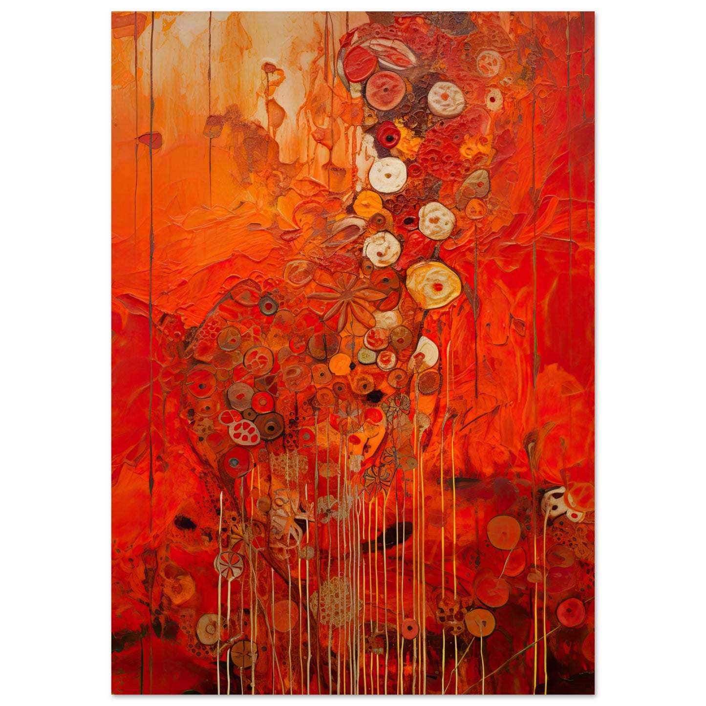 Scarlet Floral III - Unframed Print