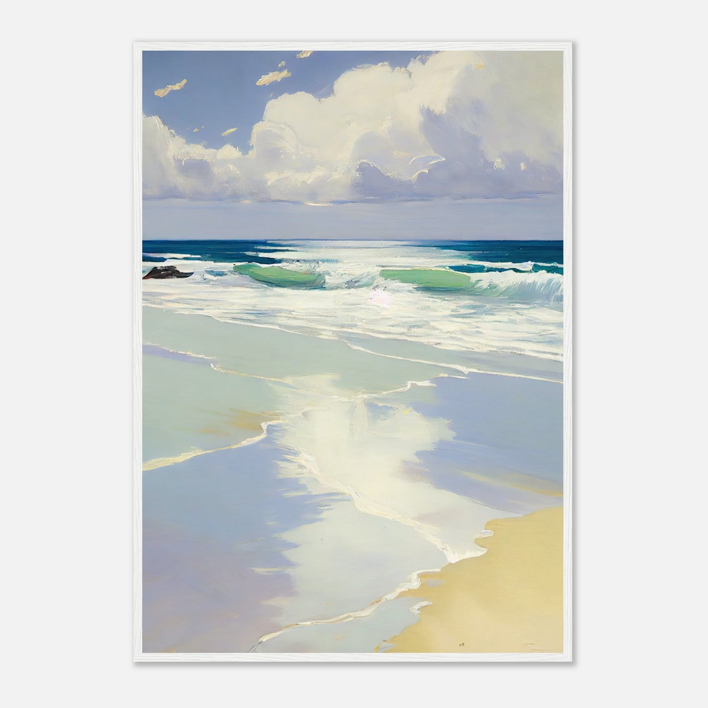 Midday Summer Salt - Wooden Framed Print