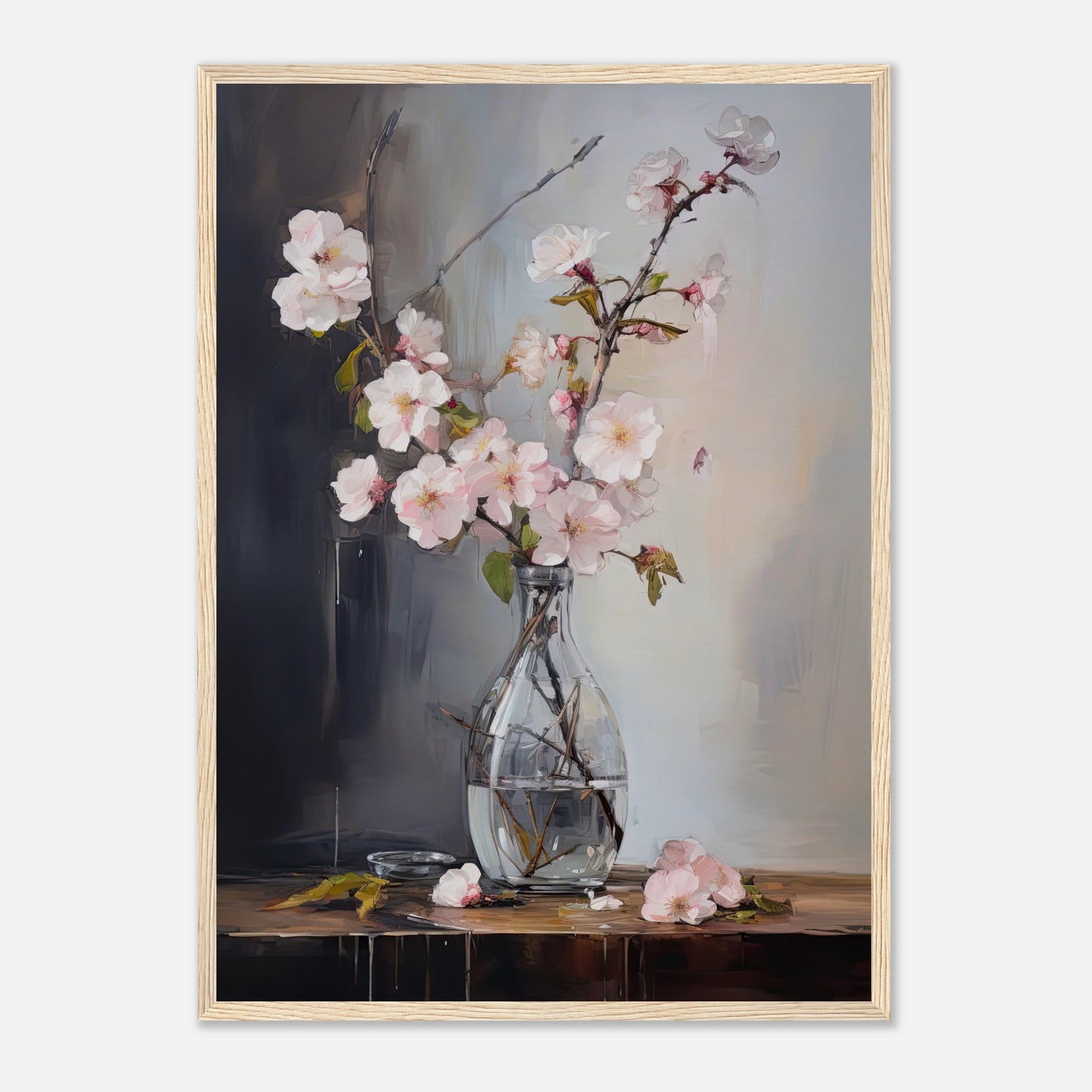 Blossom Elegance I - Wooden Framed Print