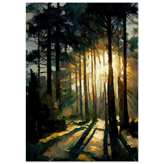 Pine Forest Sunrise I - Unframed Print