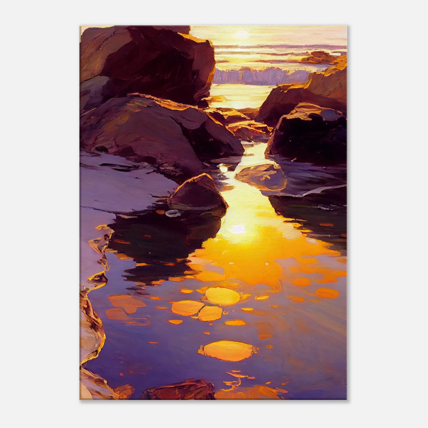 Shimmering Rockpool I - Canvas
