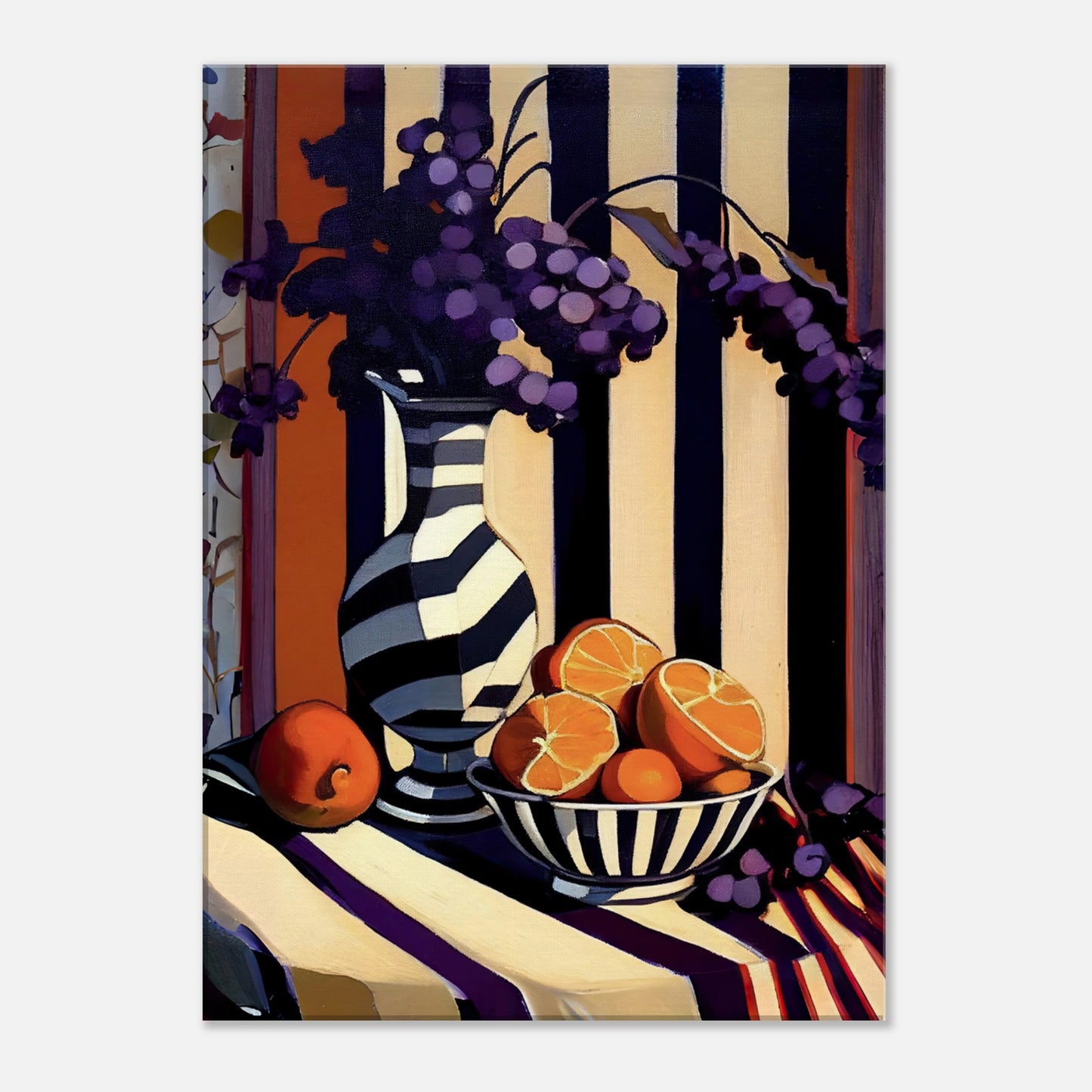 Bold Citrus Stripes - Canvas