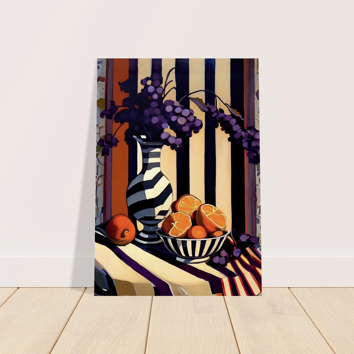 Bold Citrus Stripes - Unframed Print