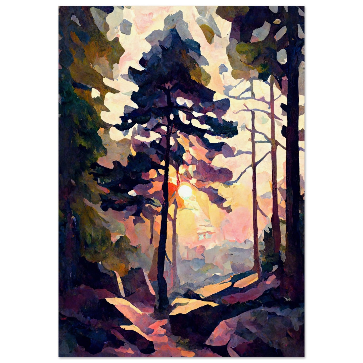 Pink Winter Morning I - Unframed Print