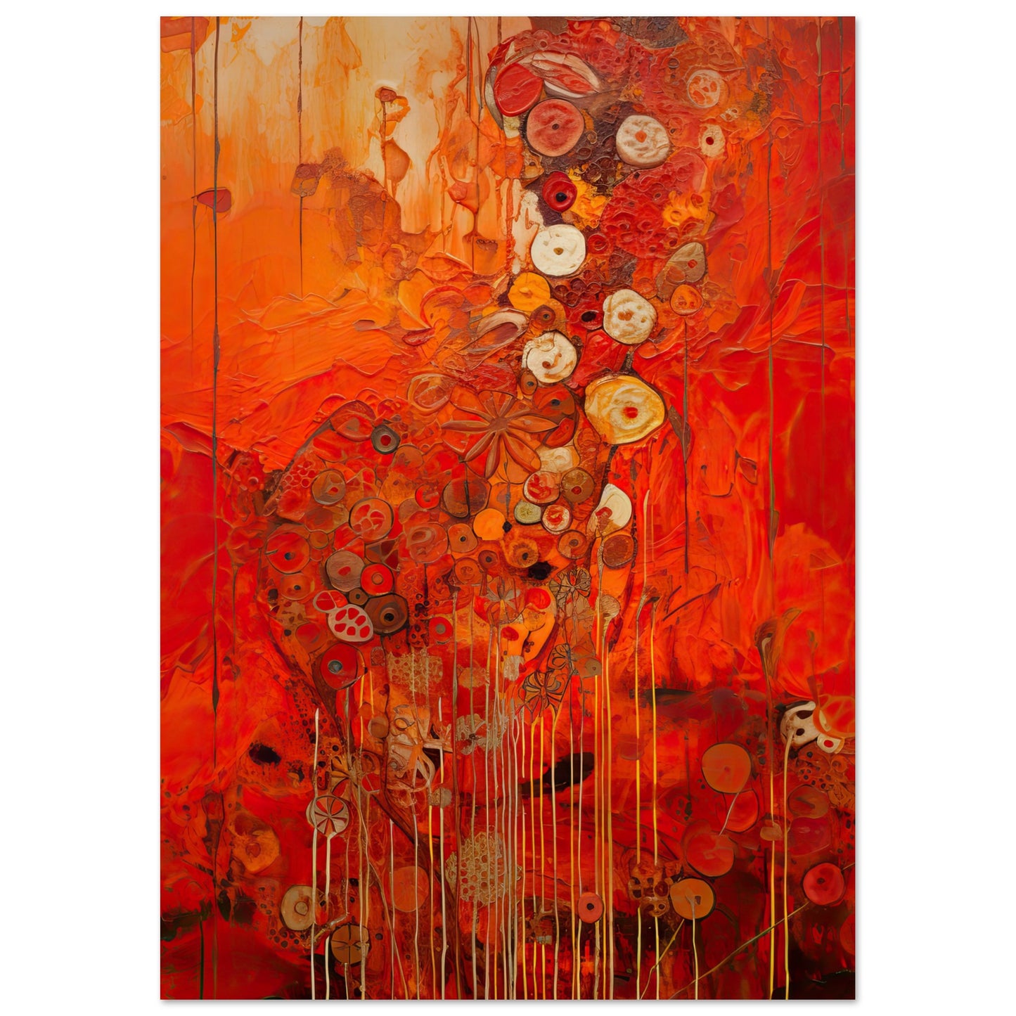 Scarlet Floral III - Unframed Print