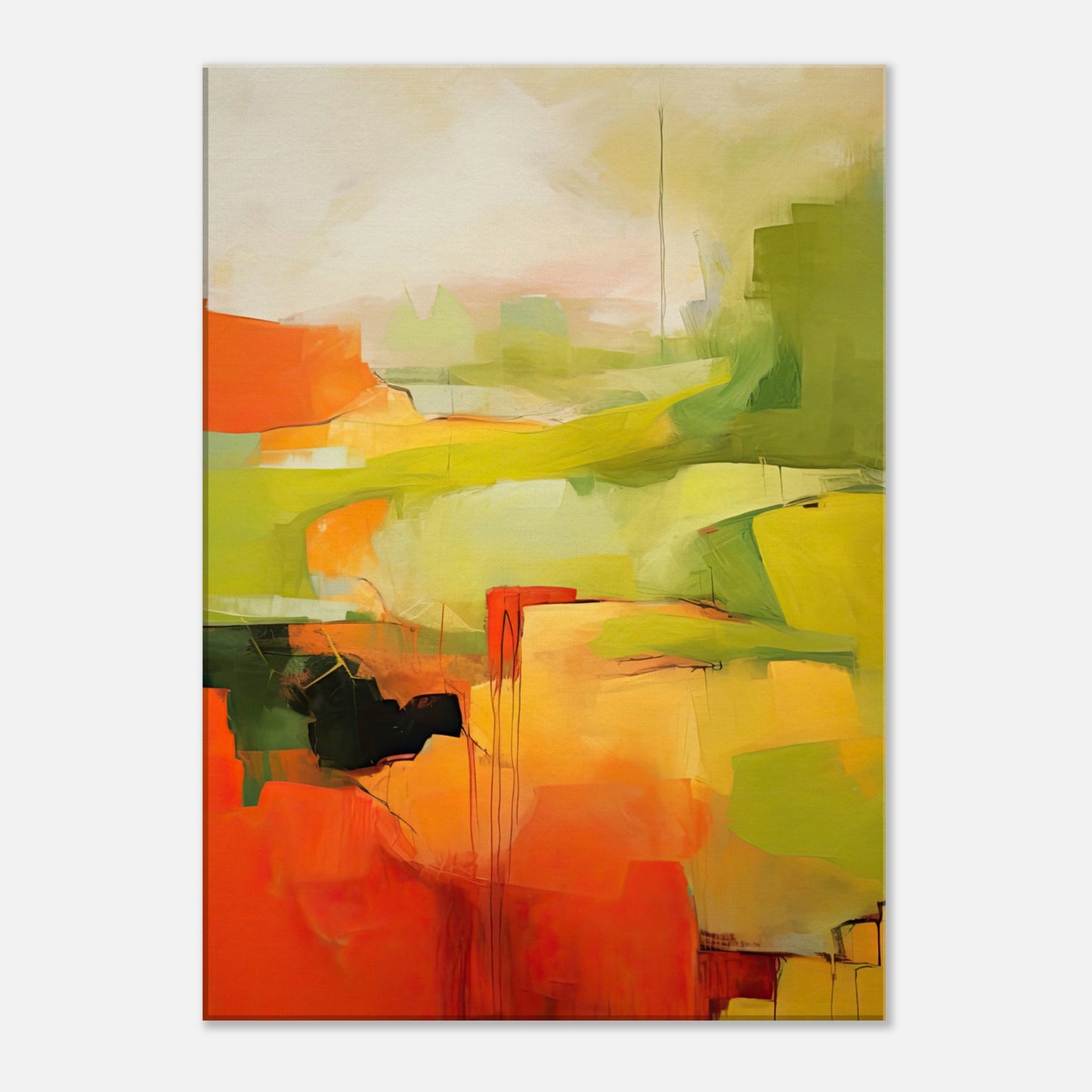 Red Earth, Emerald Dawn II - Canvas