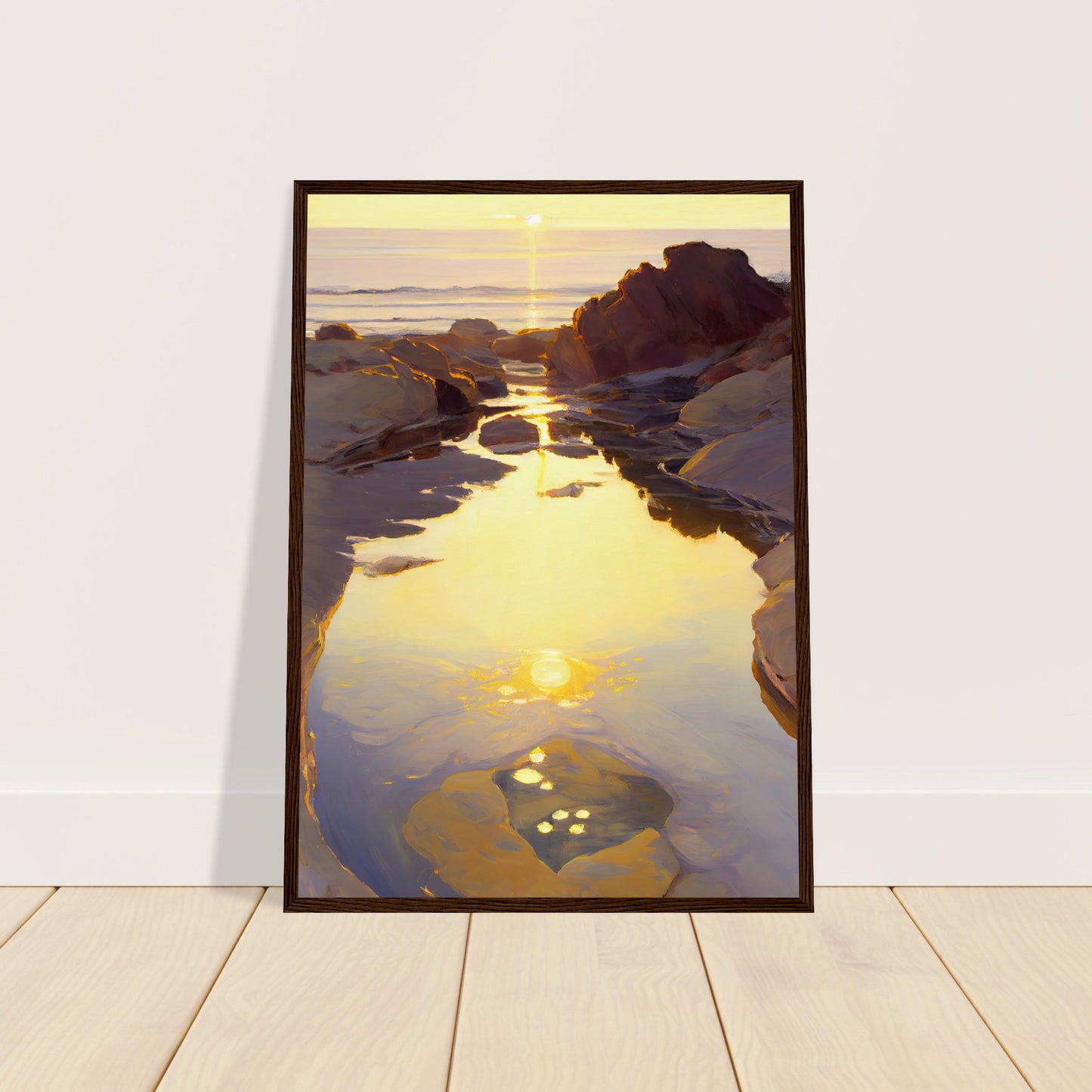 Shimmering Rockpool III - Wooden Framed Print