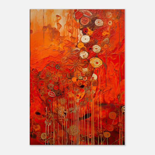 Scarlet Floral III - Canvas