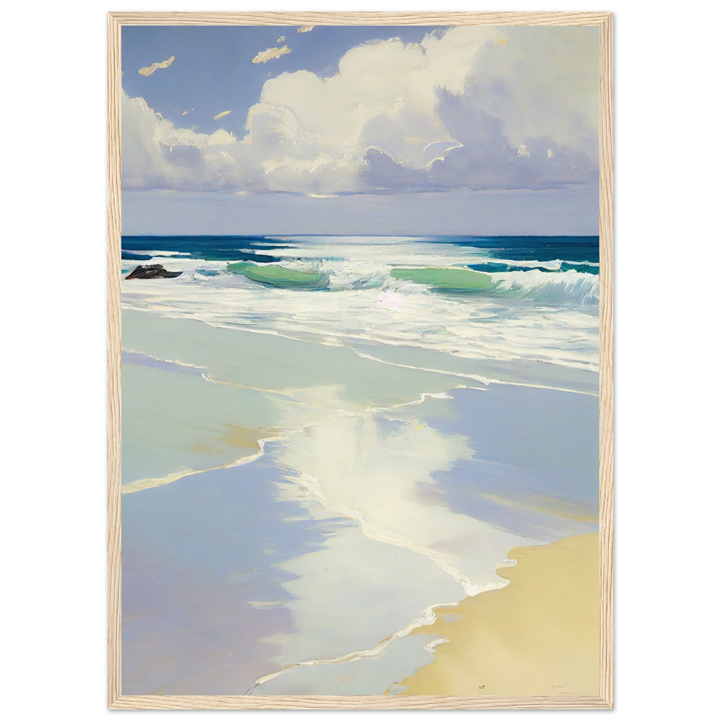 Midday Summer Salt - Wooden Framed Print