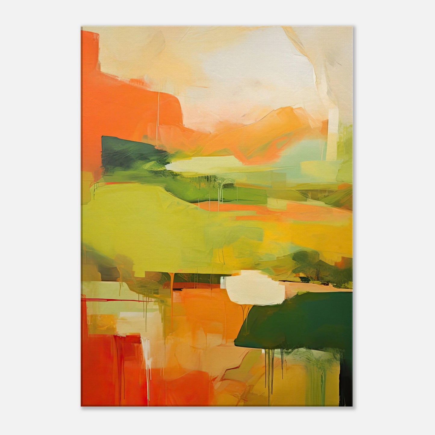 Red Earth, Emerald Dawn I - Canvas
