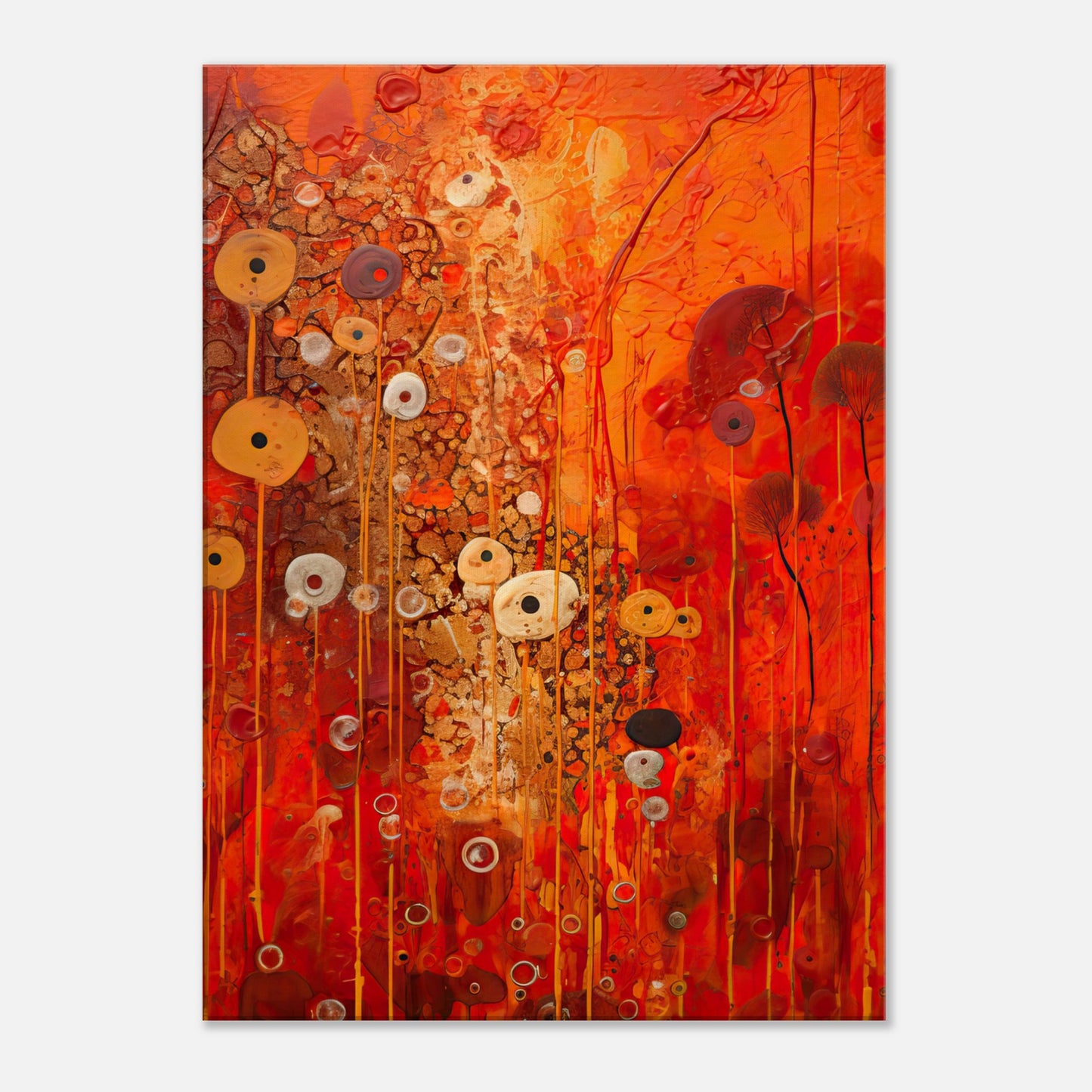 Scarlet Floral I - Canvas