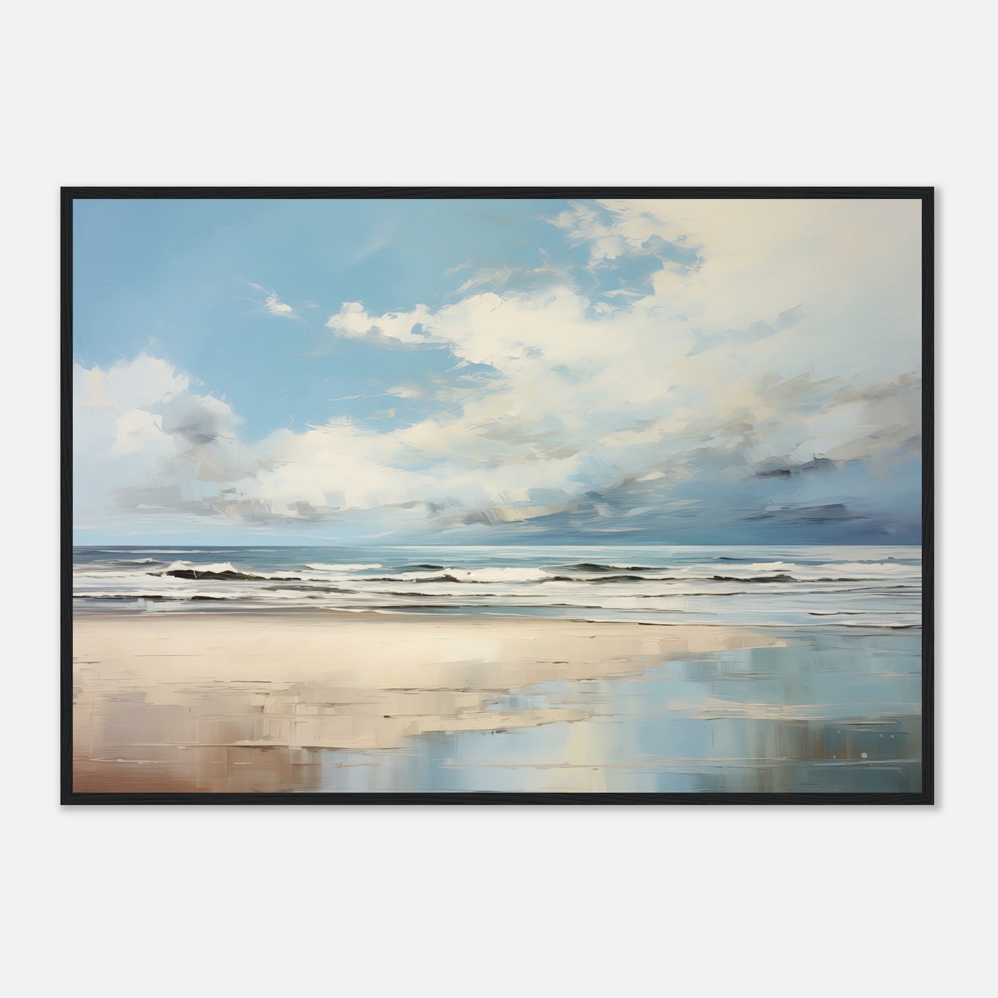 Silvered Tide I - Wooden Framed Print