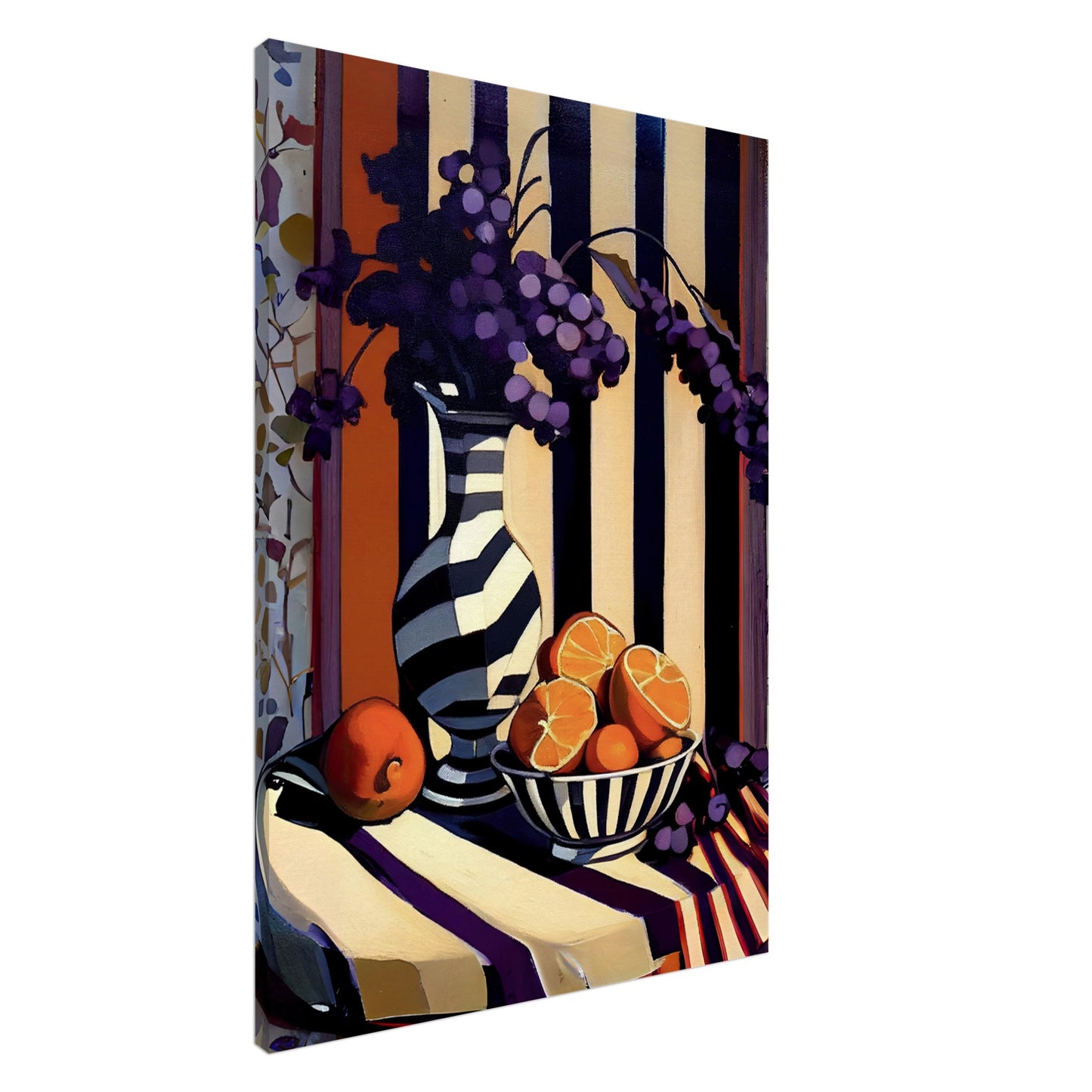 Bold Citrus Stripes - Canvas