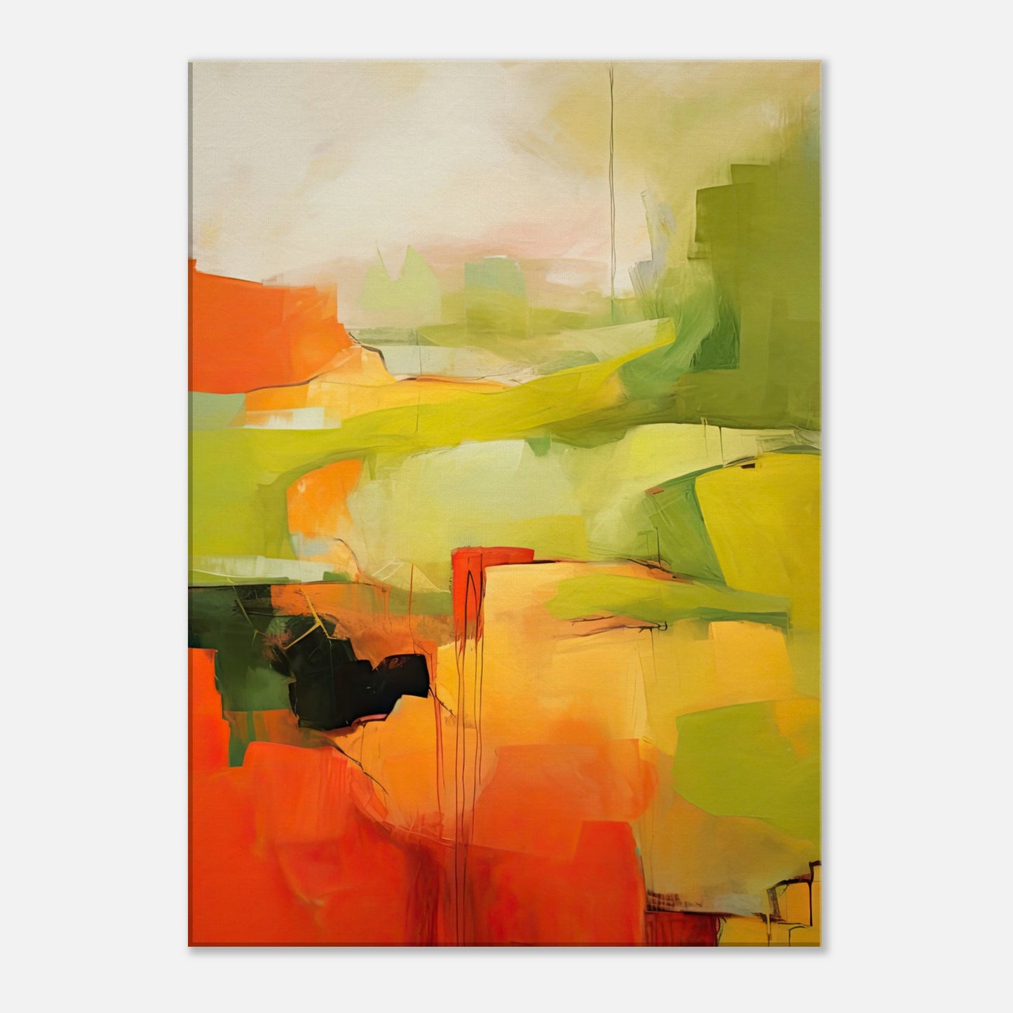 Red Earth, Emerald Dawn II - Canvas
