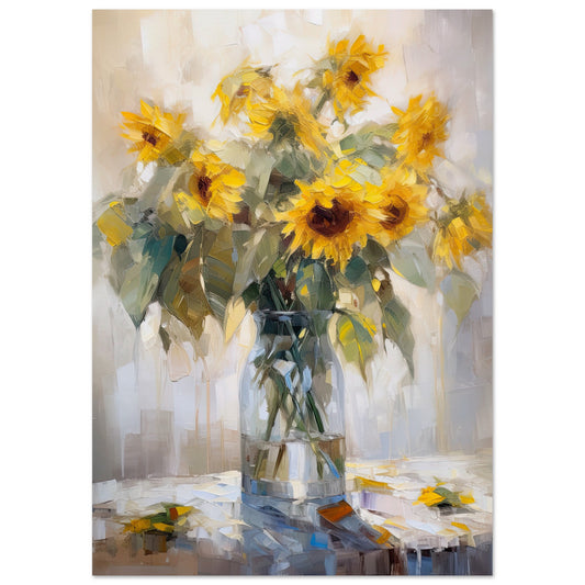 Expressive Sunflowers II - Unframed Print