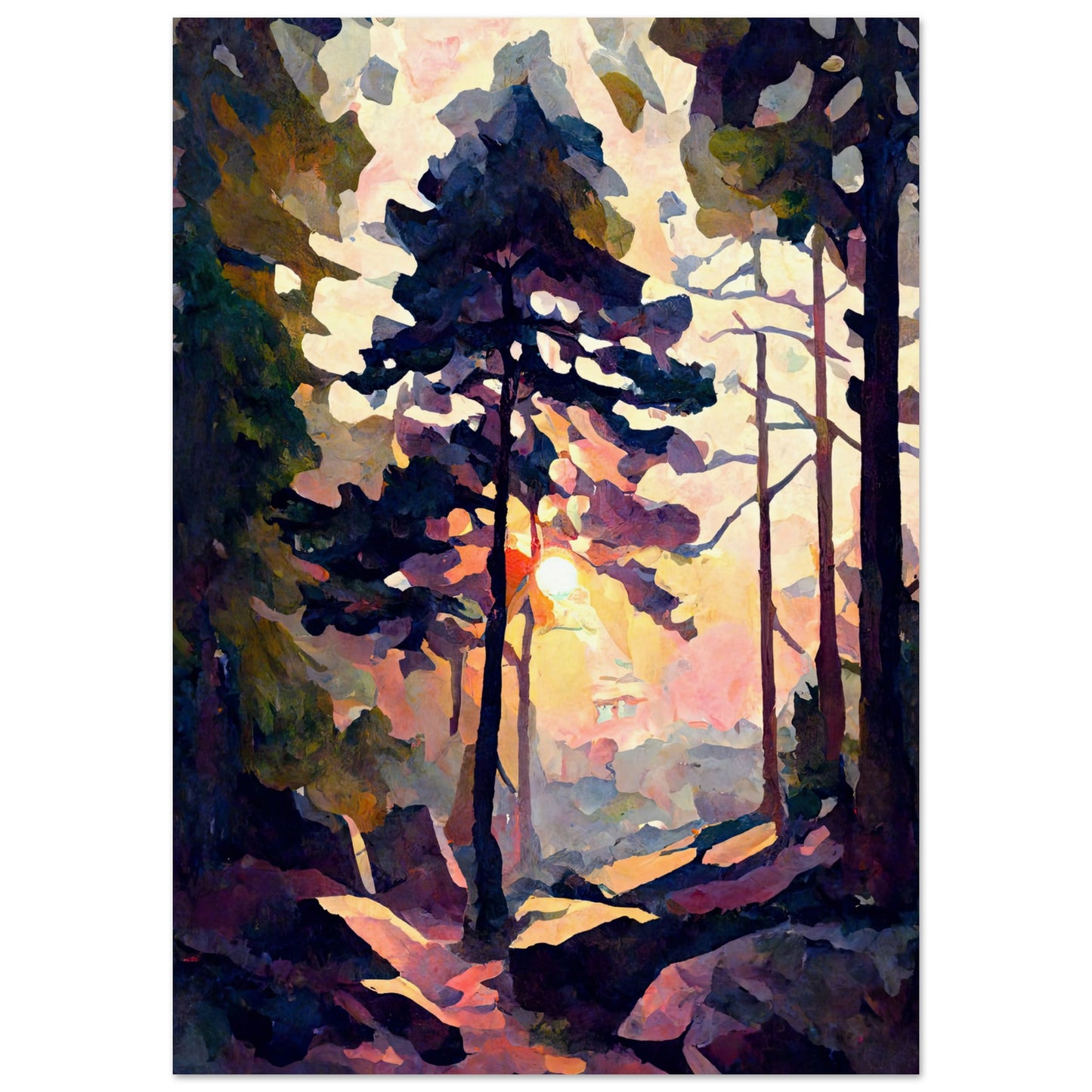 Pink Winter Morning I - Unframed Print