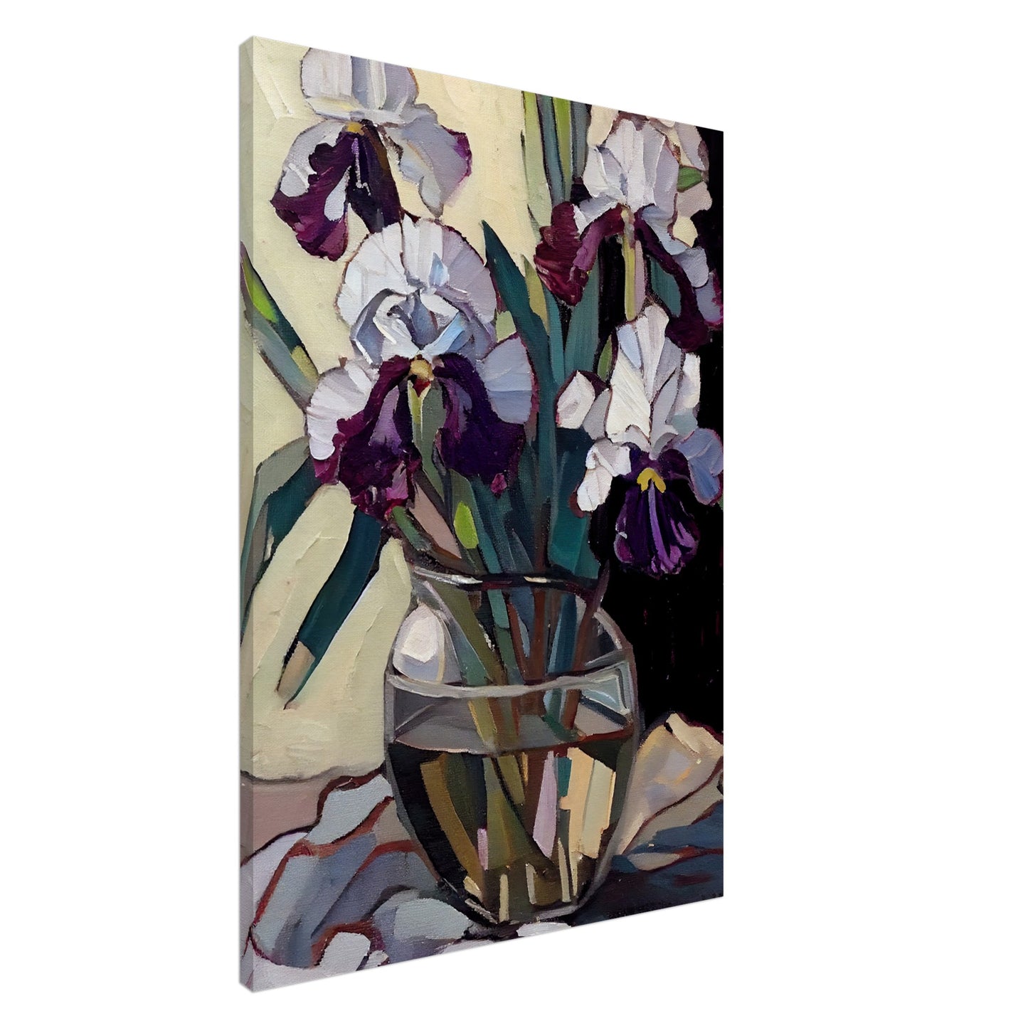 Impasto Irises I - Canvas