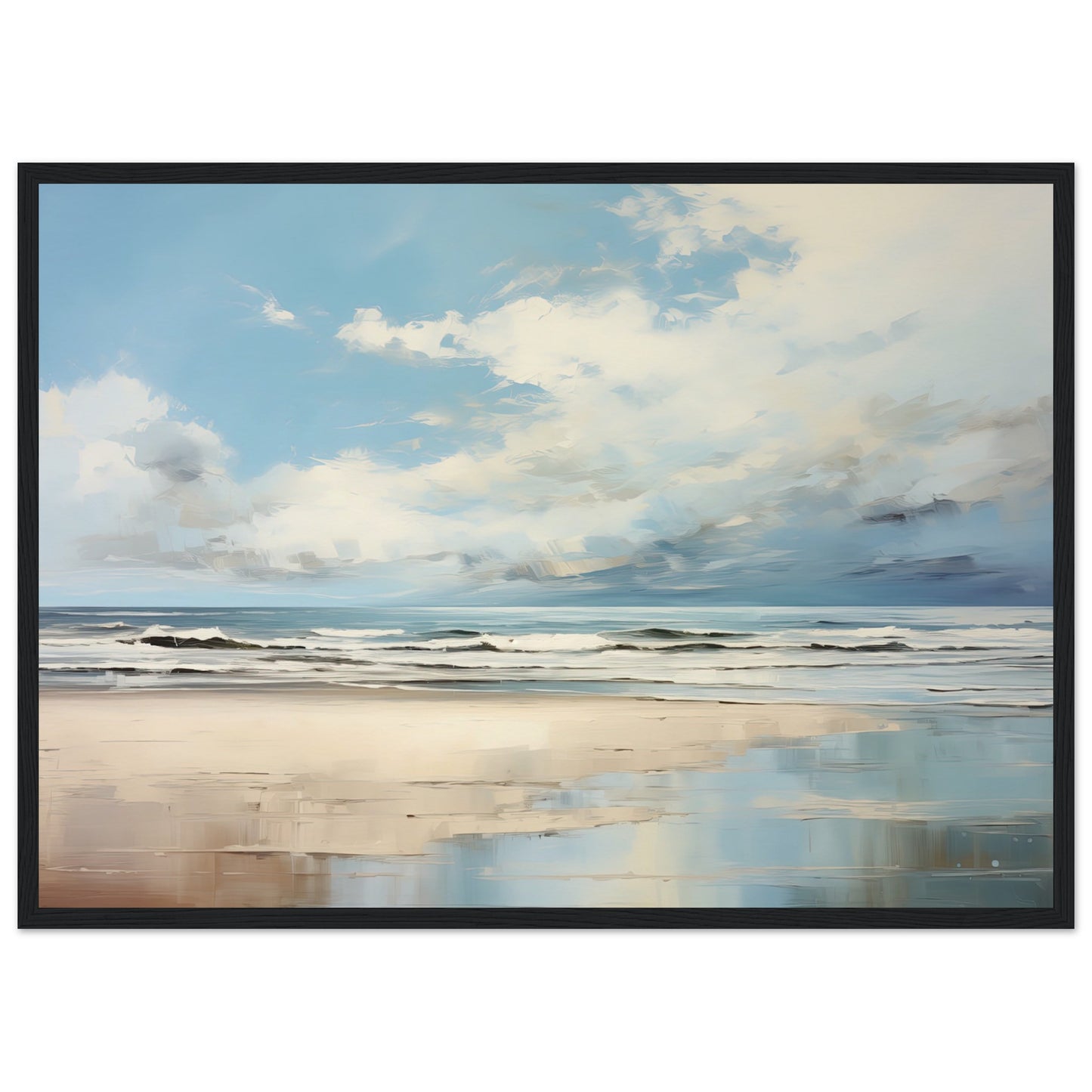 Silvered Tide I - Wooden Framed Print
